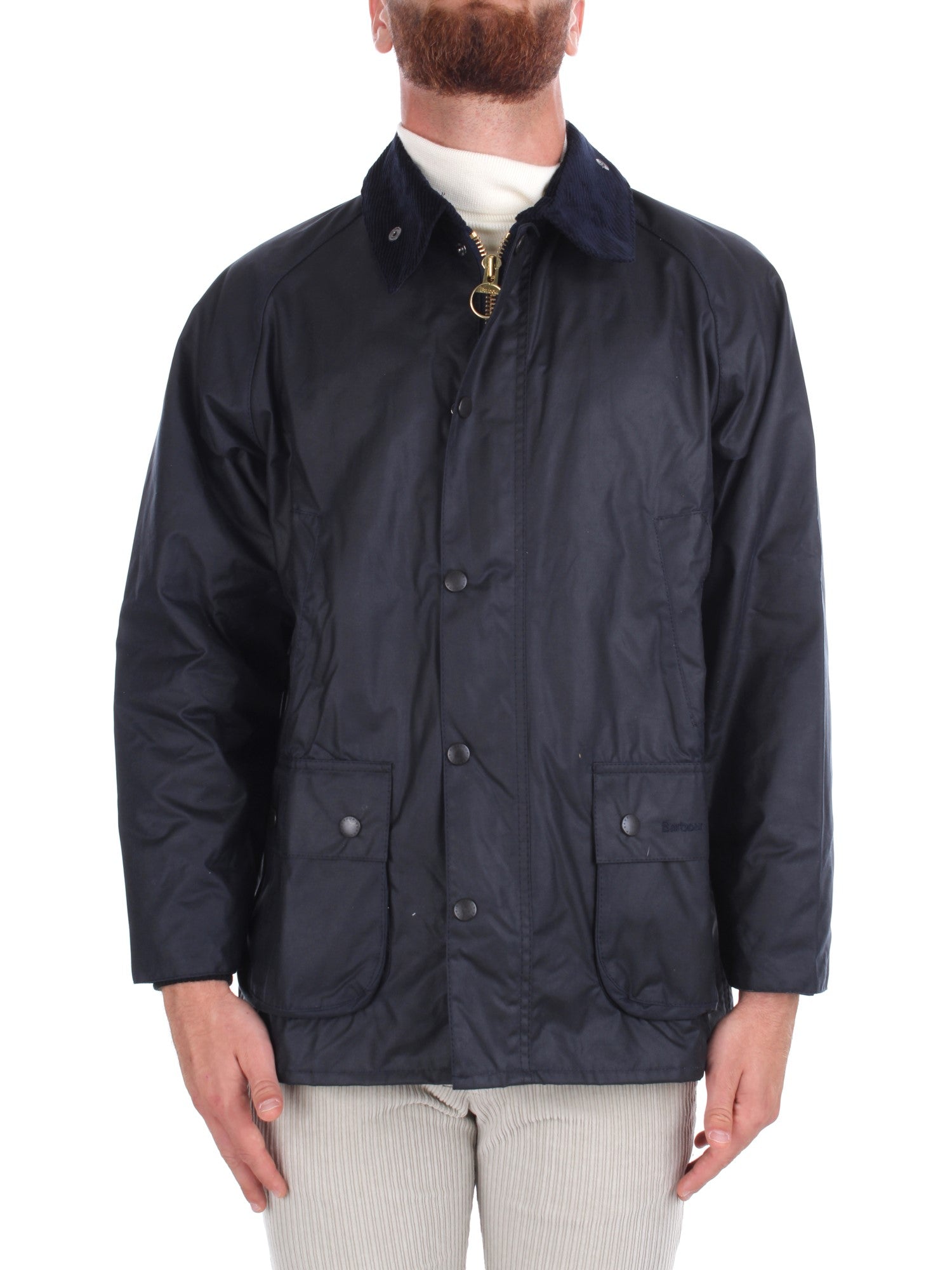 GIUBBOTTO BARBOUR BEDALE WAX NAVY NY91