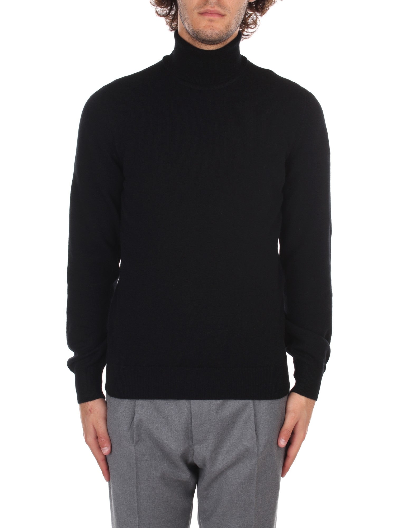 MAGLIA DOLCEVITA FEDELI CASHMERE DERBY NERO