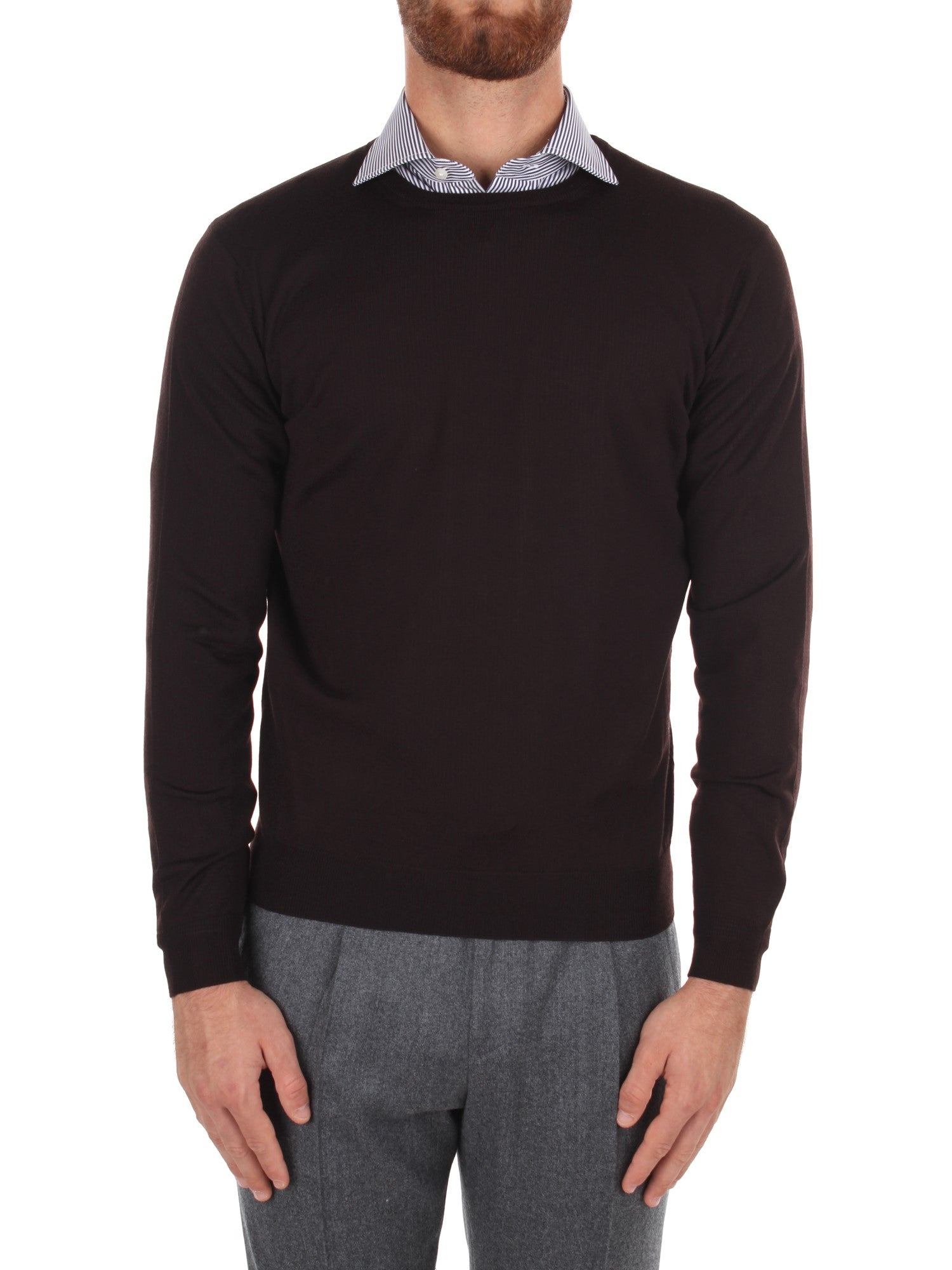 MAGLIA GIROCOLLO HINDUSTRIE MARRONE 190