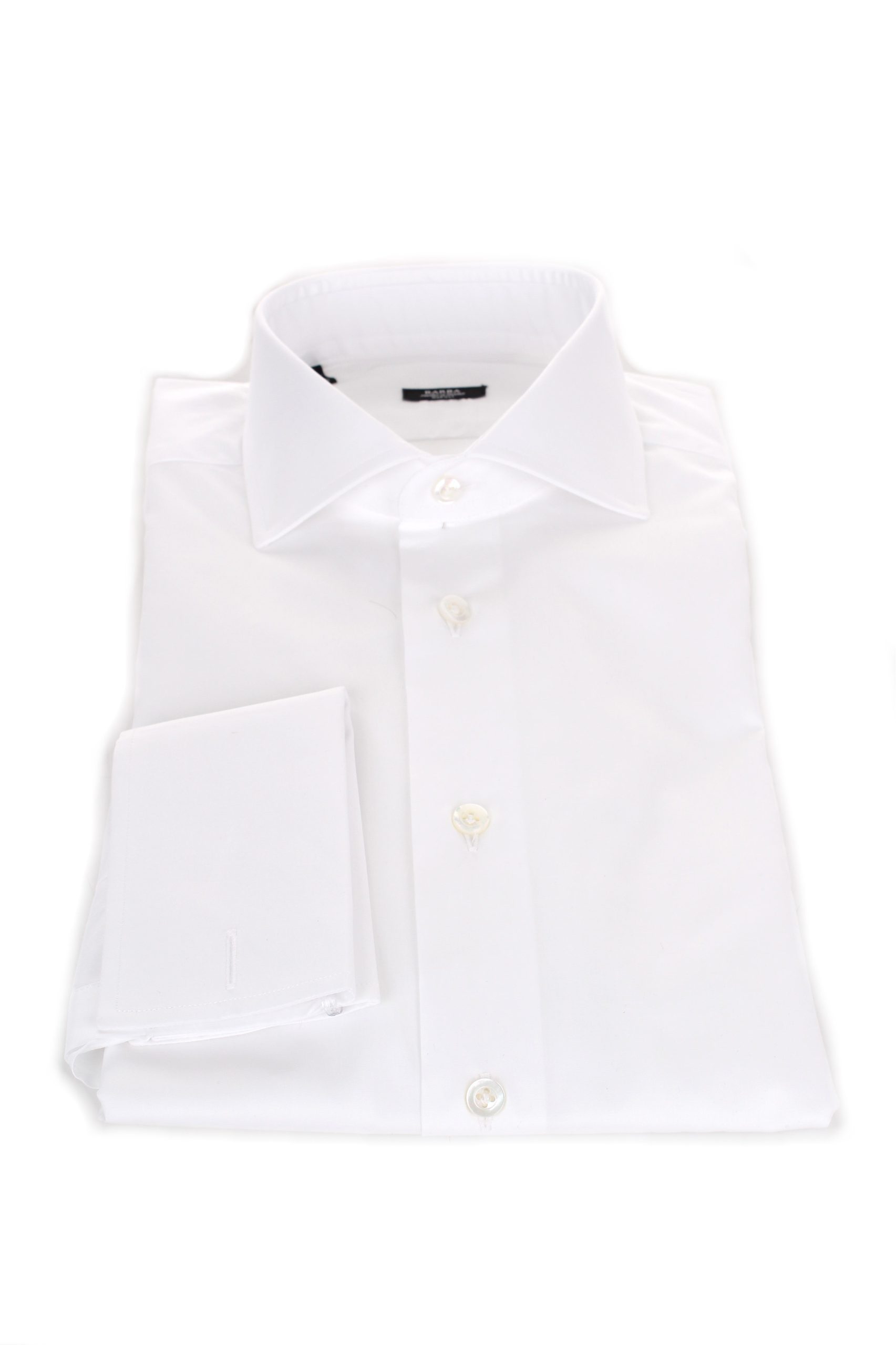 CAMICIA COLLO FRANCESE CON POLSO GEMELLI BARBA BIANCO 01