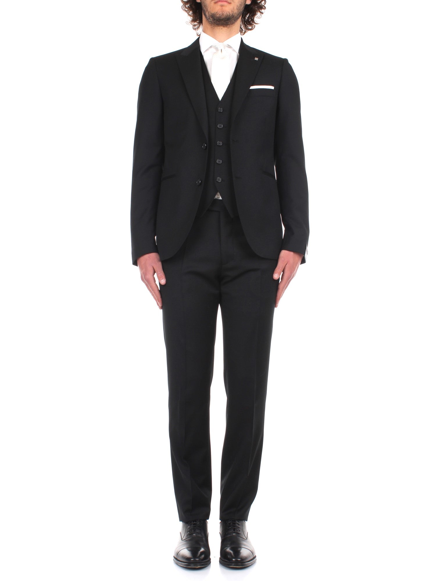 ABITO MONOPETTO CON GILET TAGLIATORE NERO N5012 2111