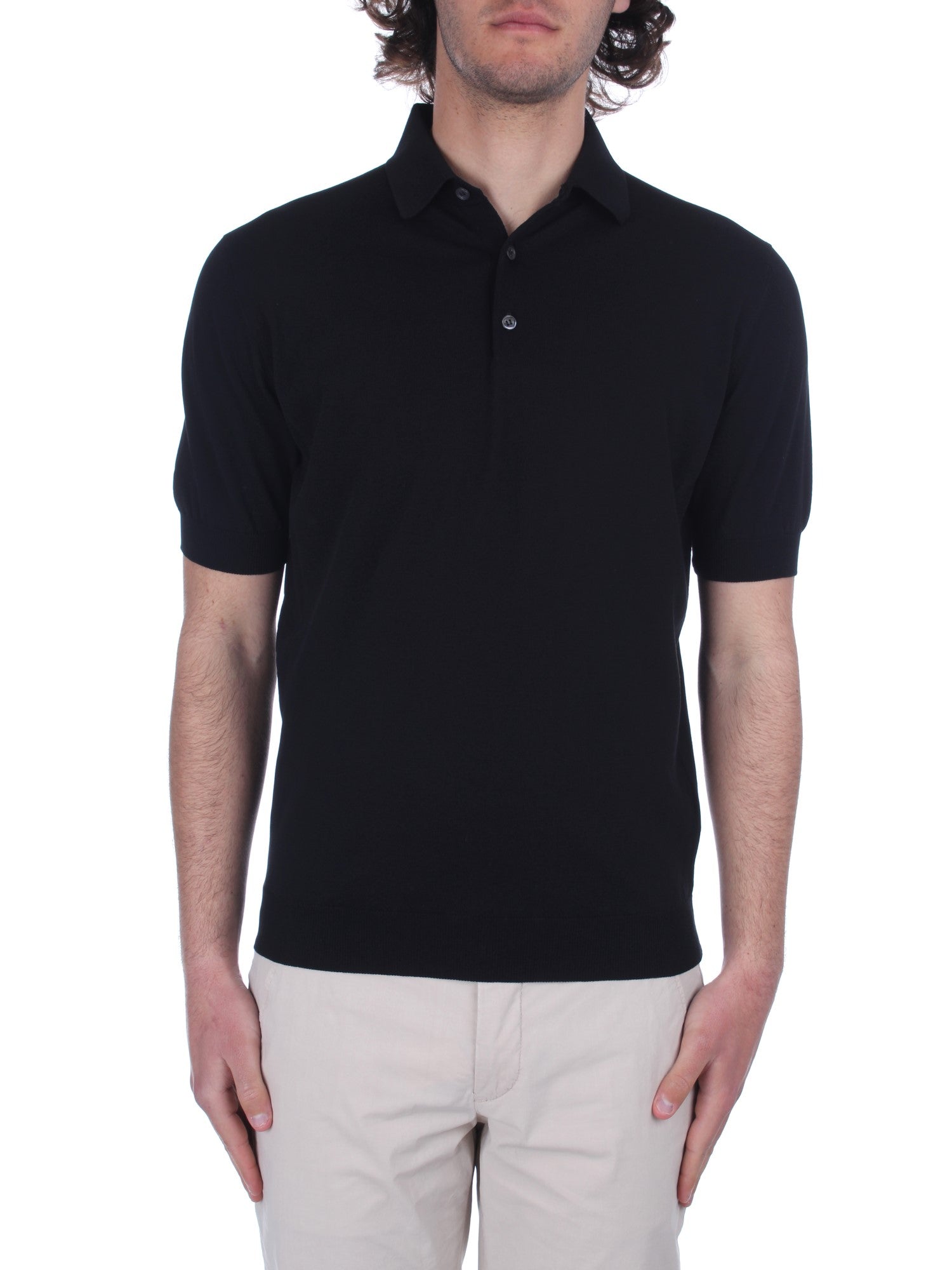 POLO 3 BOTTONI MANICHE CORTE ARROWS NERO 990