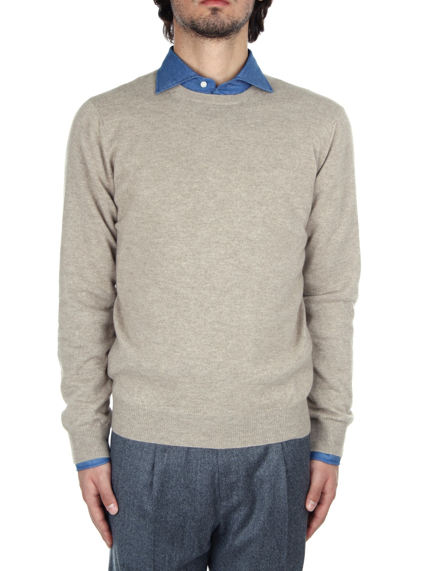 MAGLIA GIROCOLLO HINDUSTRIE BEIGE 060