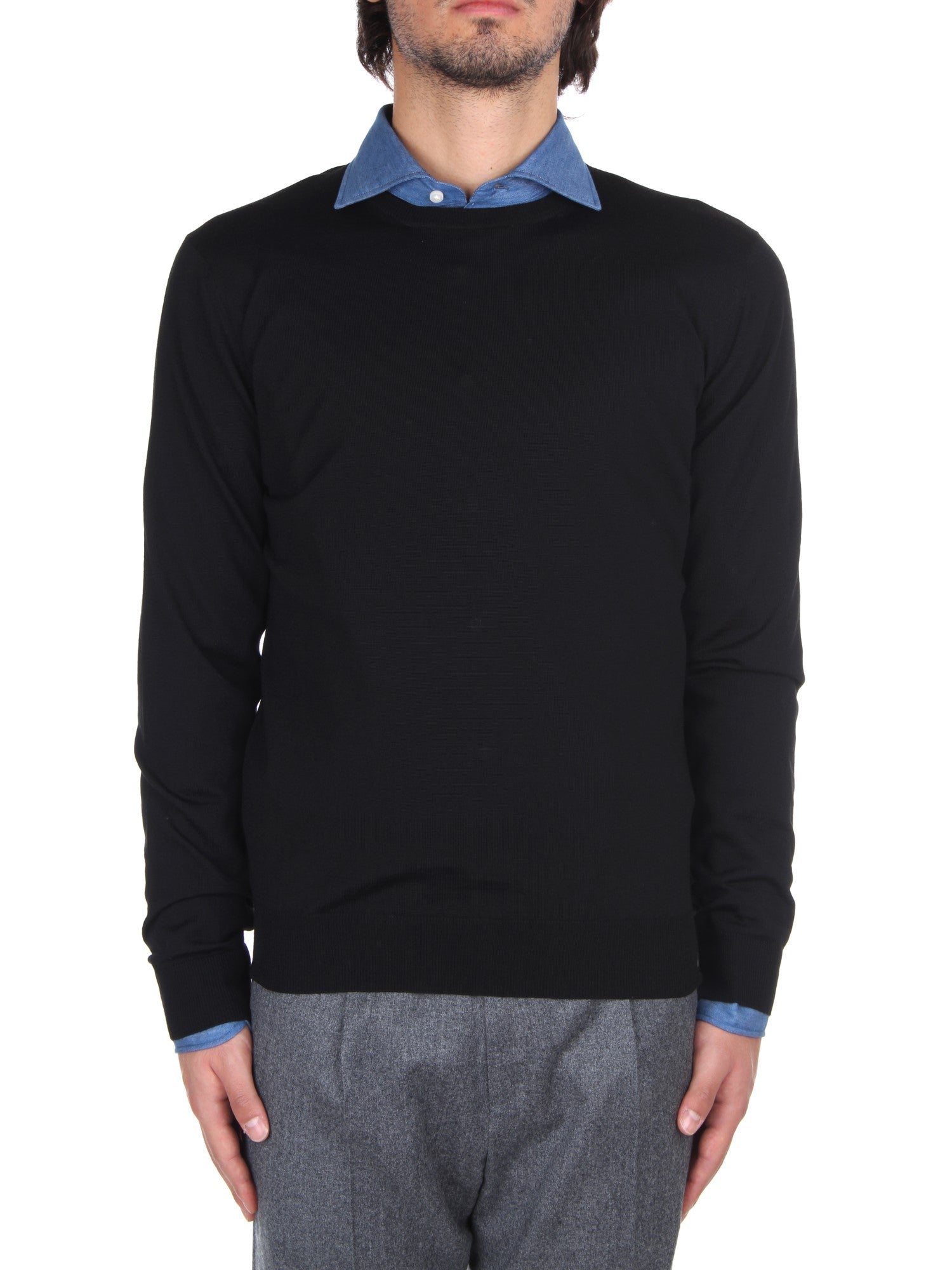 MAGLIA GIROCOLLO HINDUSTRIE NERO 990