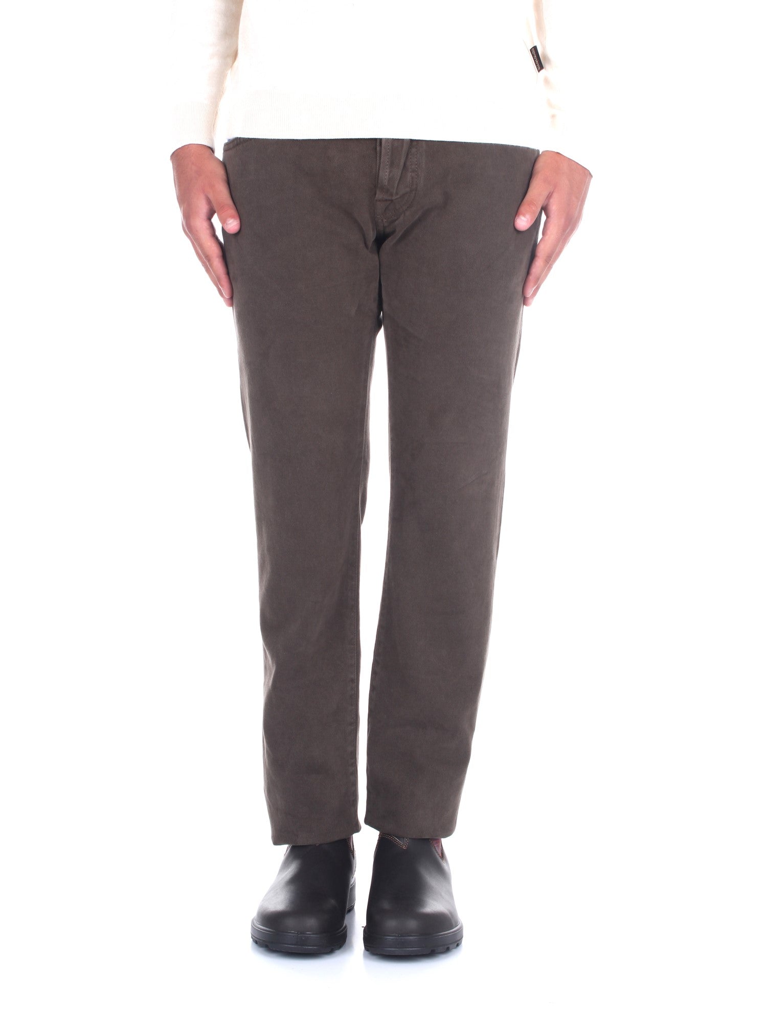 PANTALONI 5 TASCHE JACOB COHEN MARRONE F23