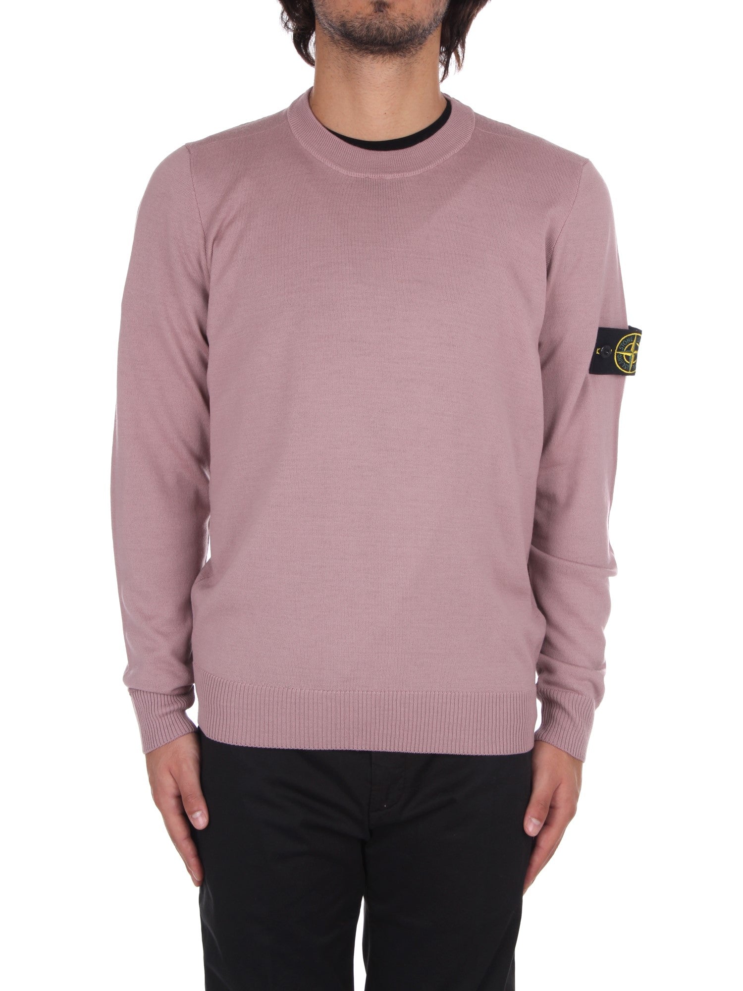 MAGLIA GIROCOLLO STONE ISLAND ROSA QUARZO V0086