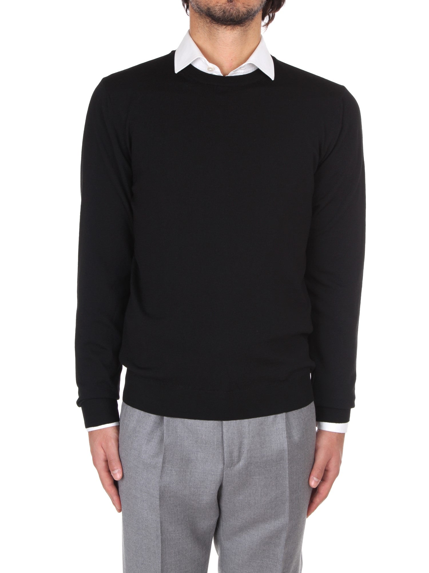 MAGLIA GIROCOLLO ZANONE FLEX WOOL NERO N3017