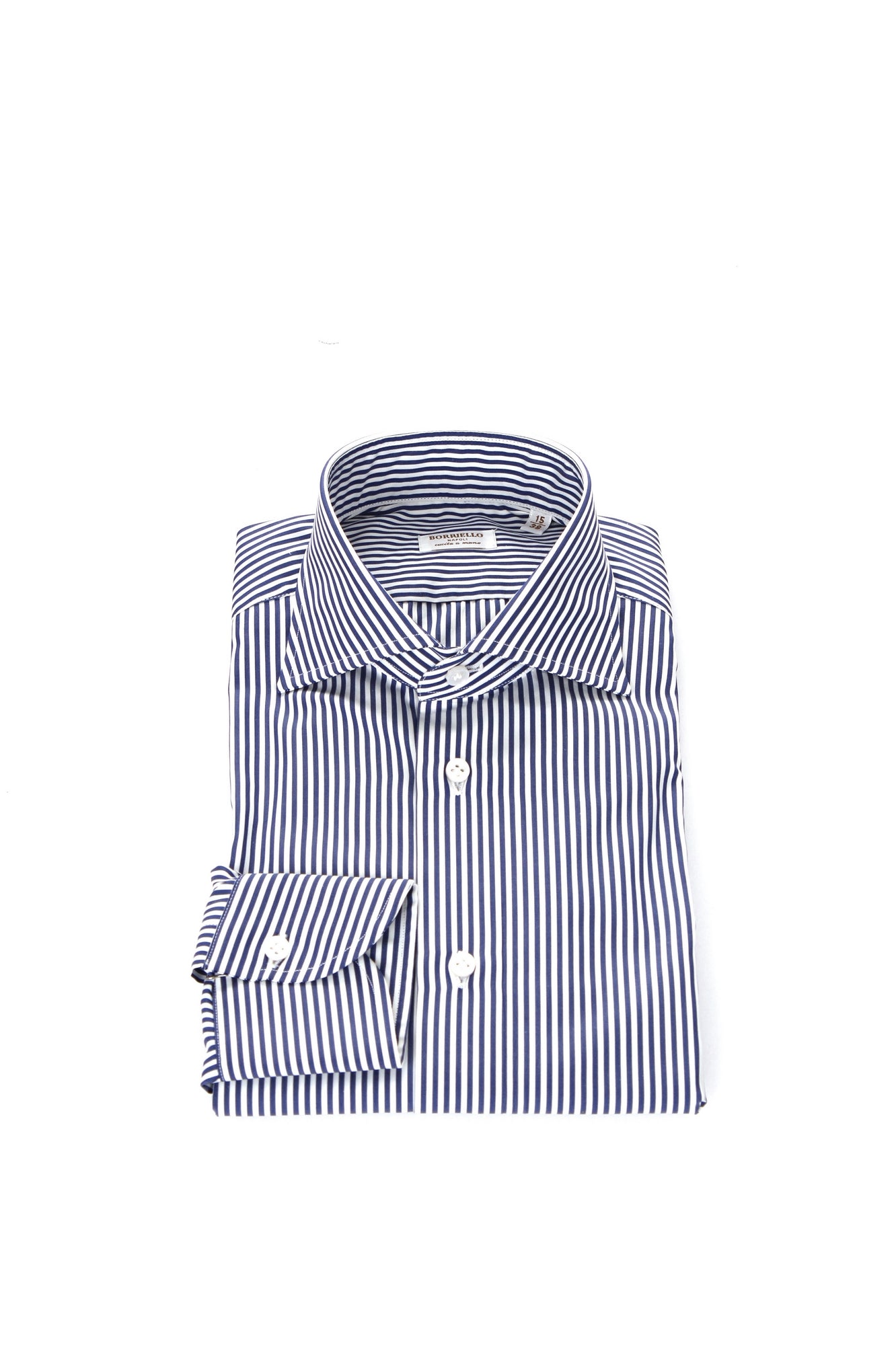 CAMICIA A RIGHE BORRIELLO BIANCO/BLU 2