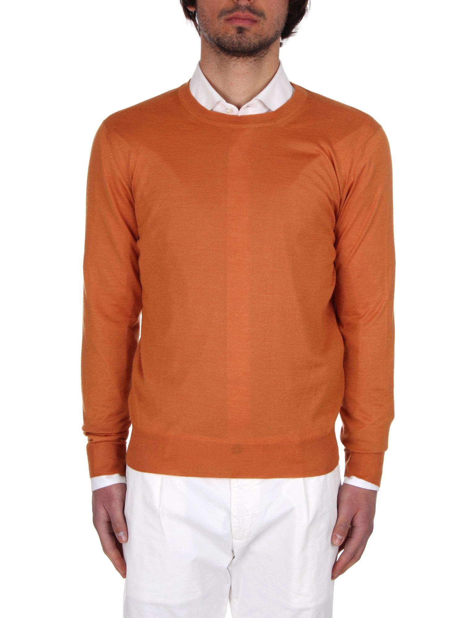 MAGLIA GIROCOLLO FEDELI CASHMERE ARANCIONE 52