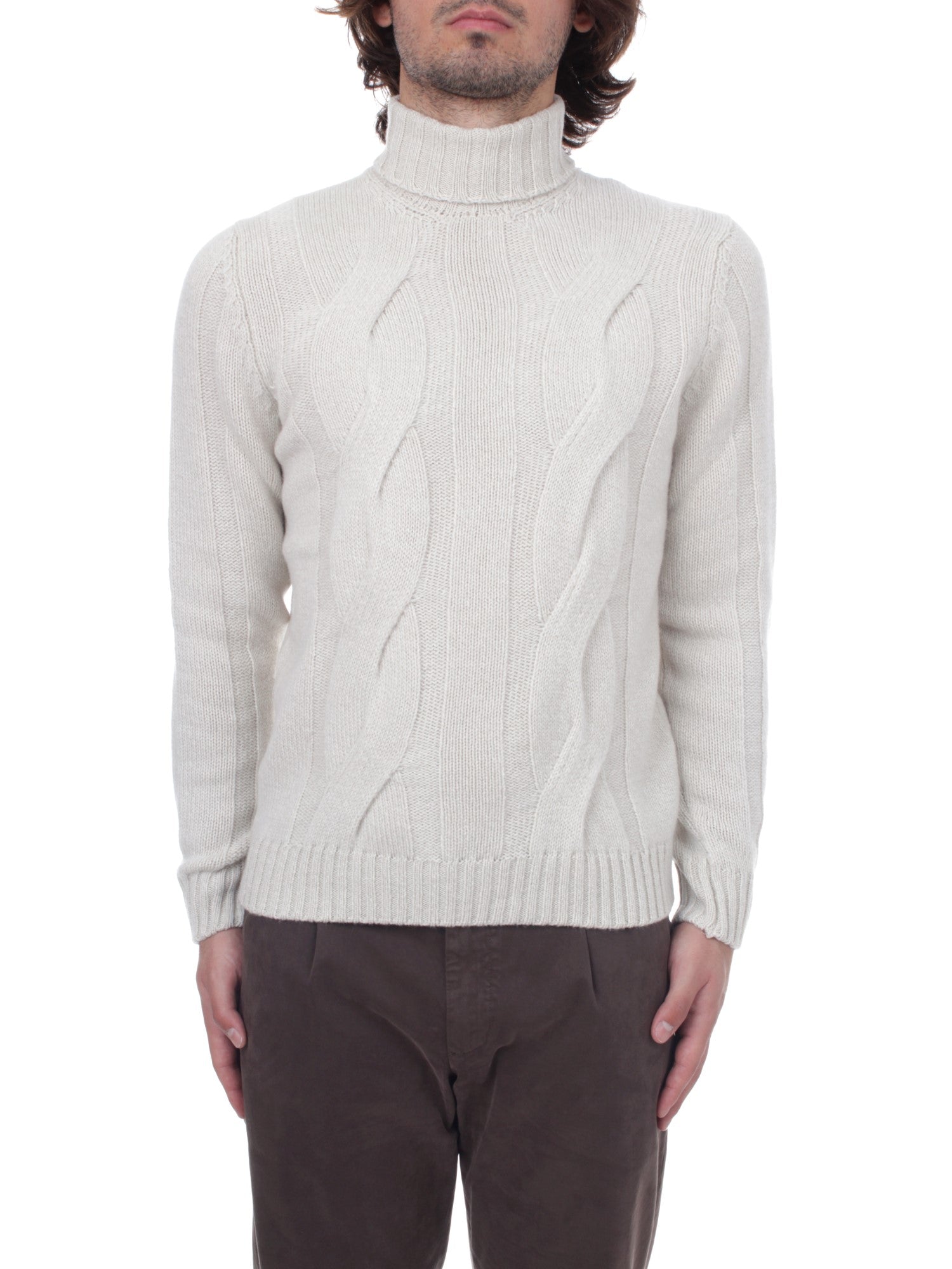 MAGLIA DOLCEVITA INTRECCIATO H953 ECRU 02