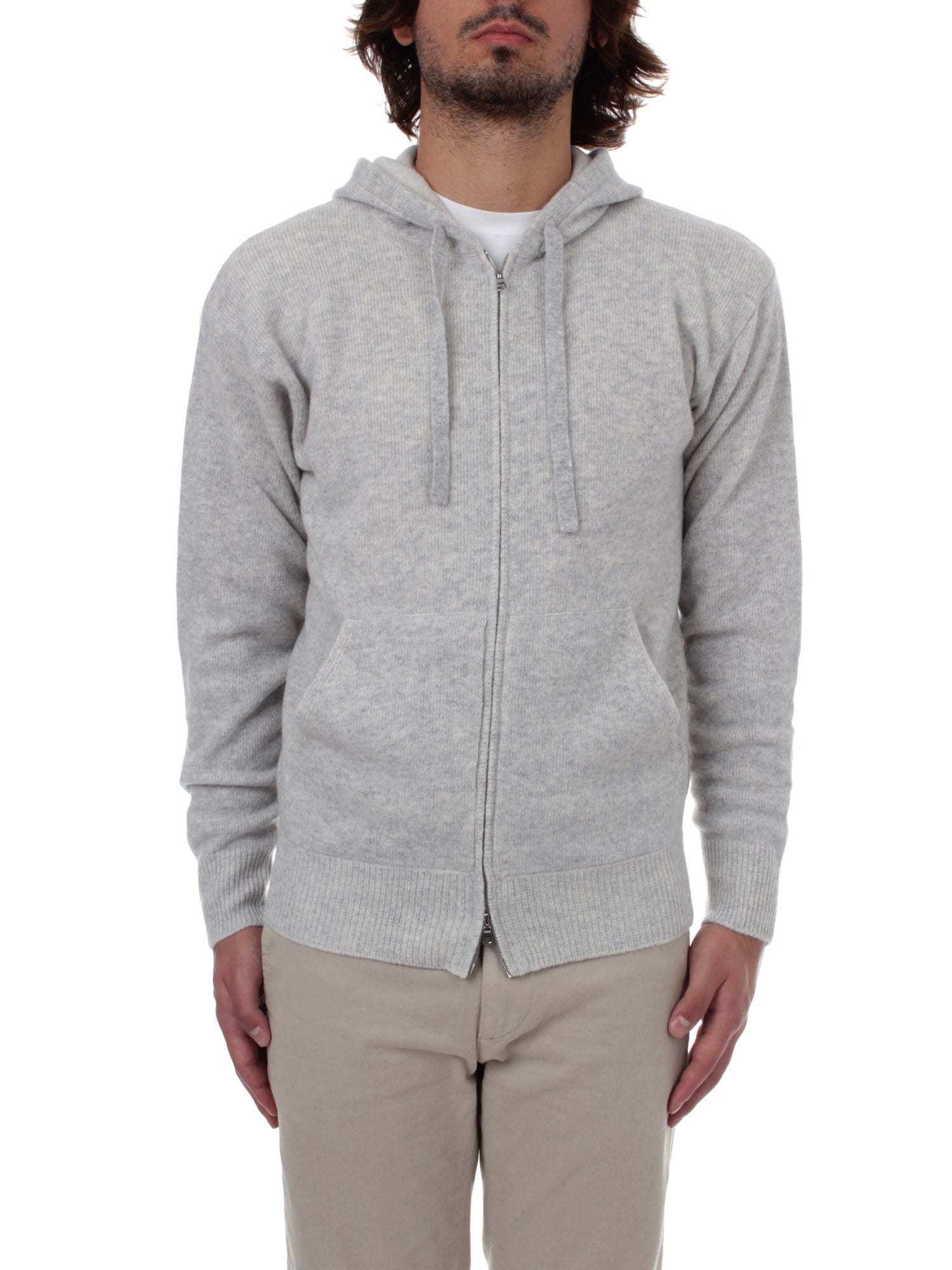 FELPA IN MAGLIA CON CAPPUCCIO ALTEA GRIGIO 23