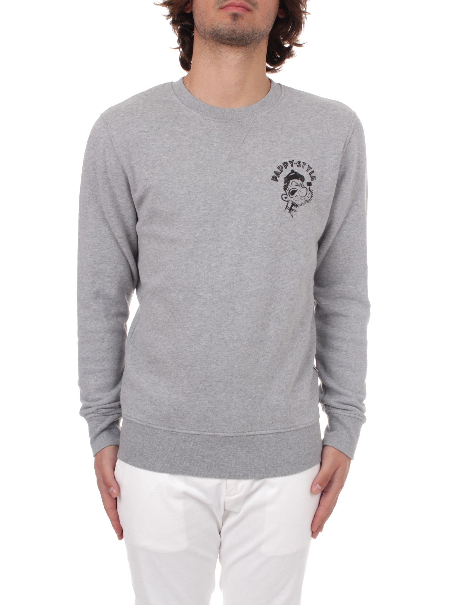 FELPA GIROCOLLO BL'KER MELANGE GREY