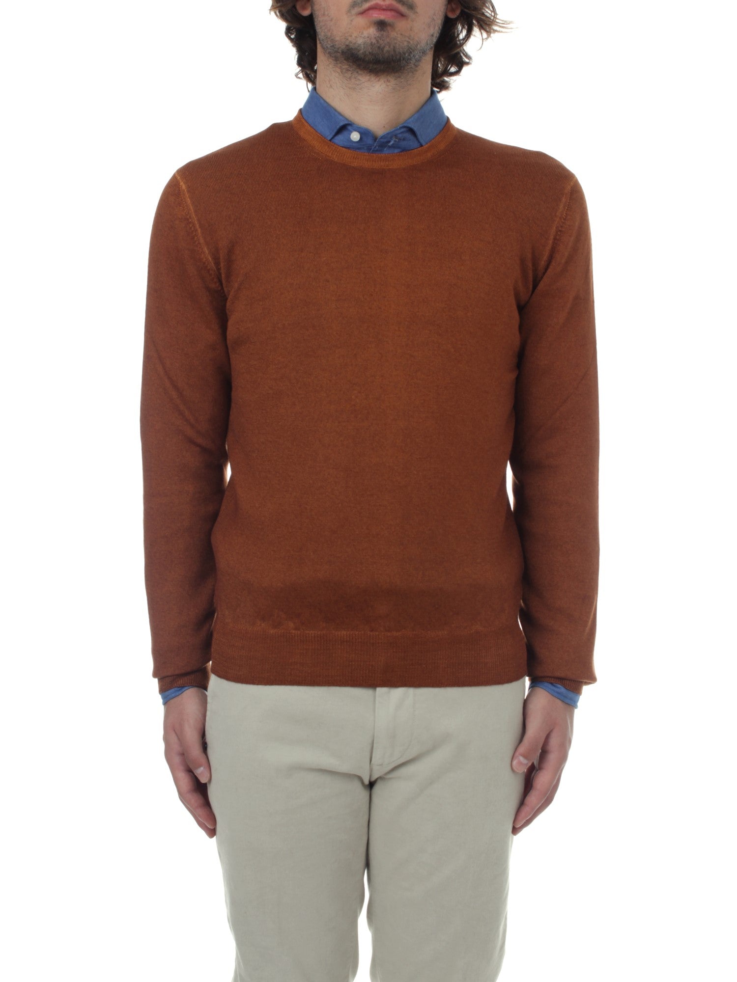 MAGLIA GIROCOLLO LA FILERIA RUGGINE 355