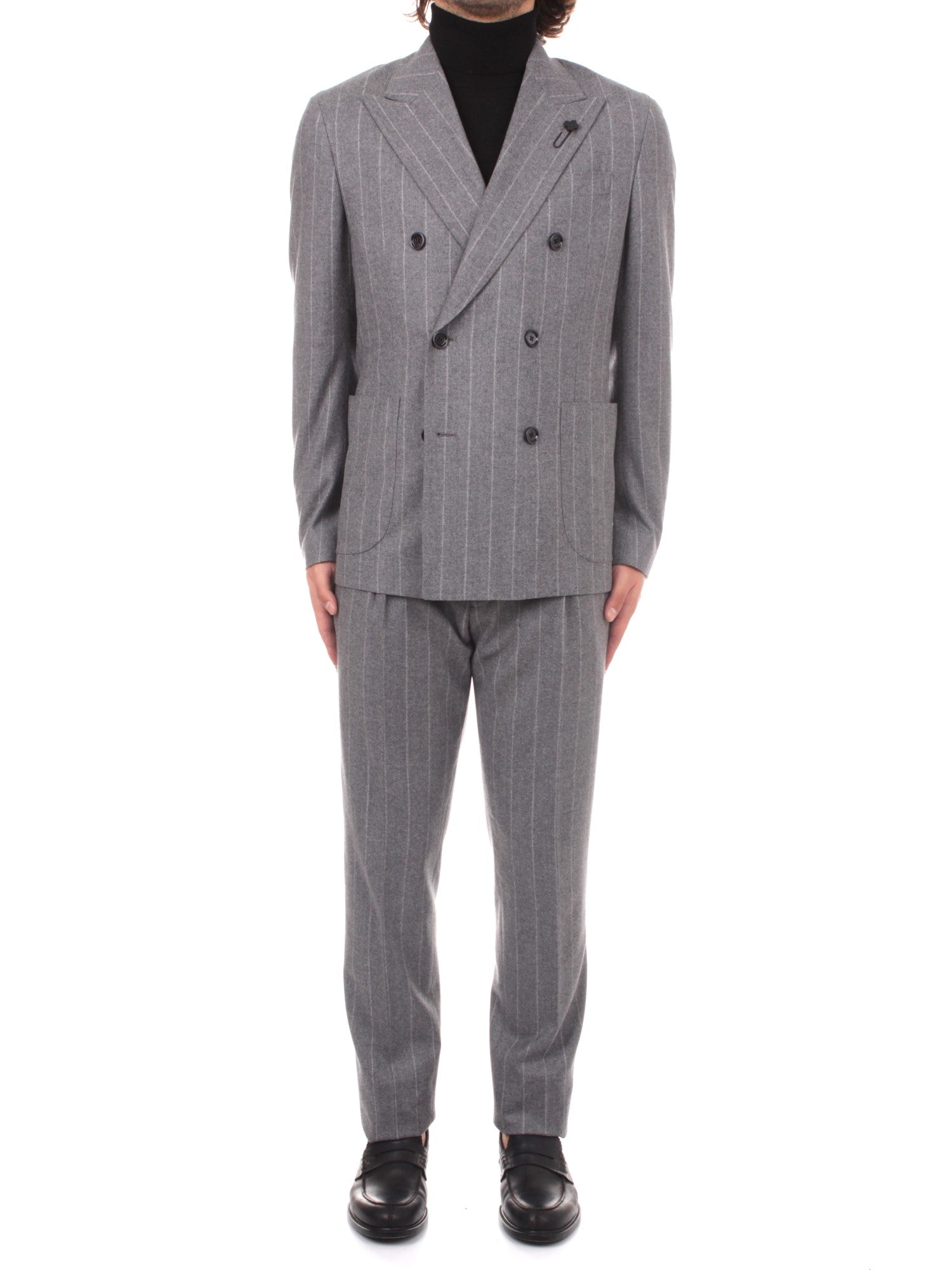 ABITO DOPPIOPETTO LARDINI SPECIAL LINE GESSATO GRIGIO 930GR
