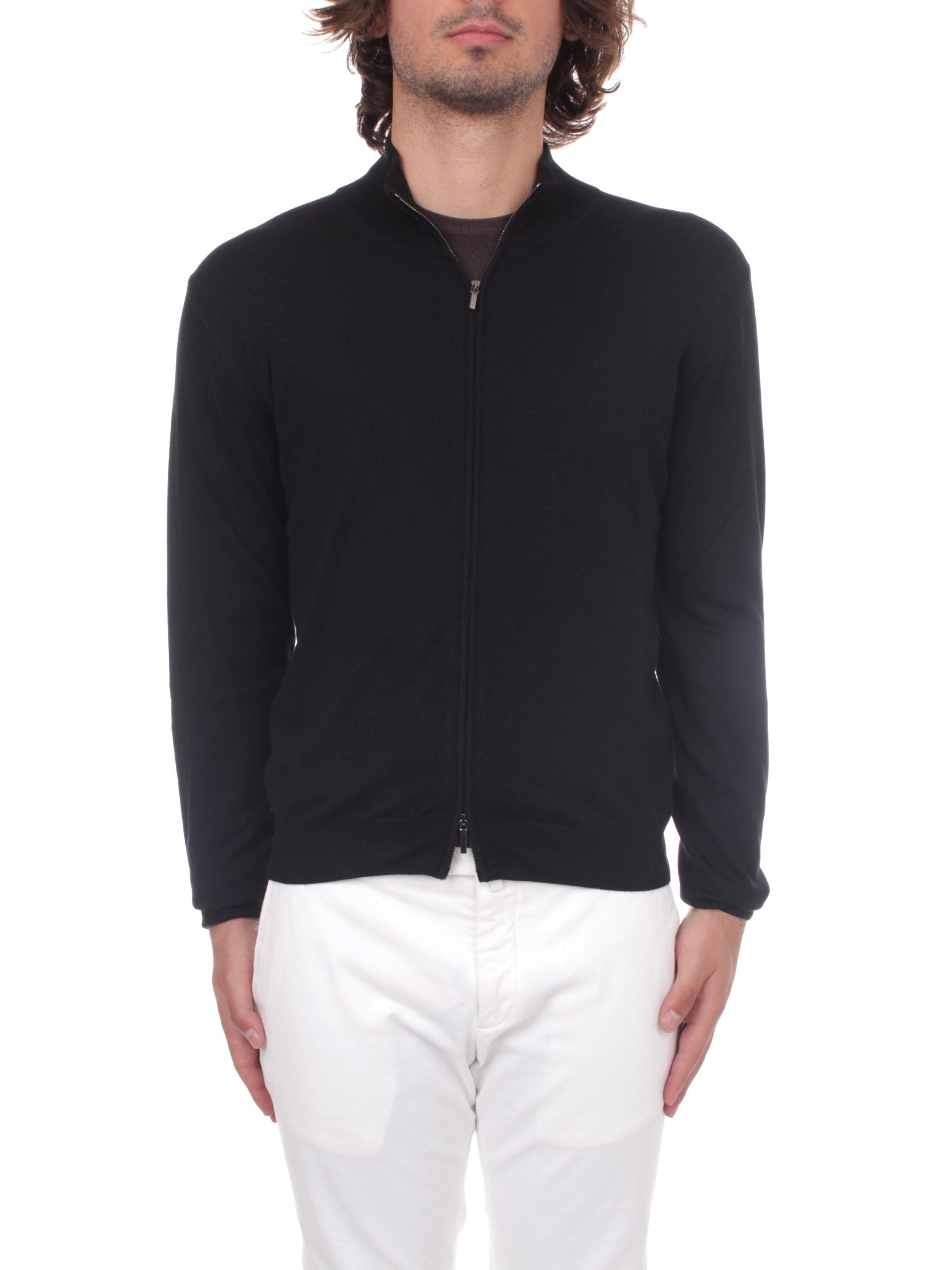 MAGLIA CON ZIP MAURO OTTAVIANI NERO 30060
