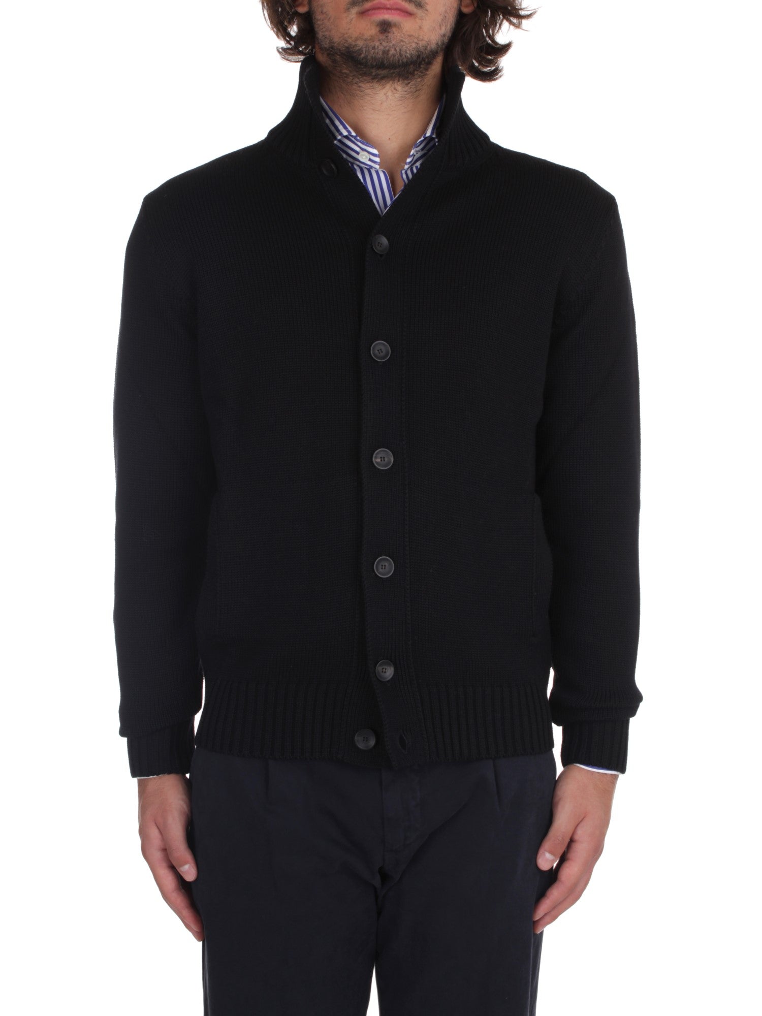 CARDIGAN ZANONE NERO Z0015