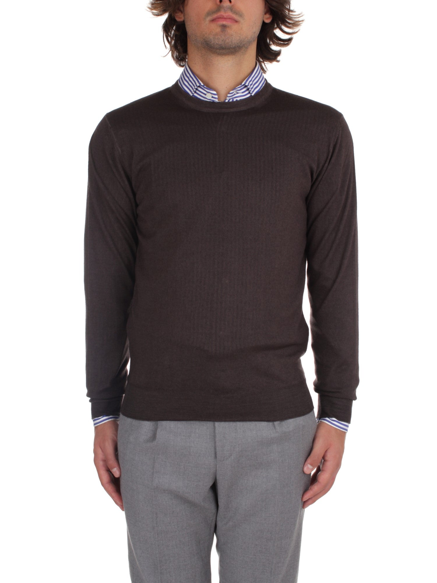 MAGLIA GIROCOLLO FEDELI CASHMERE FAST MARRONE 5