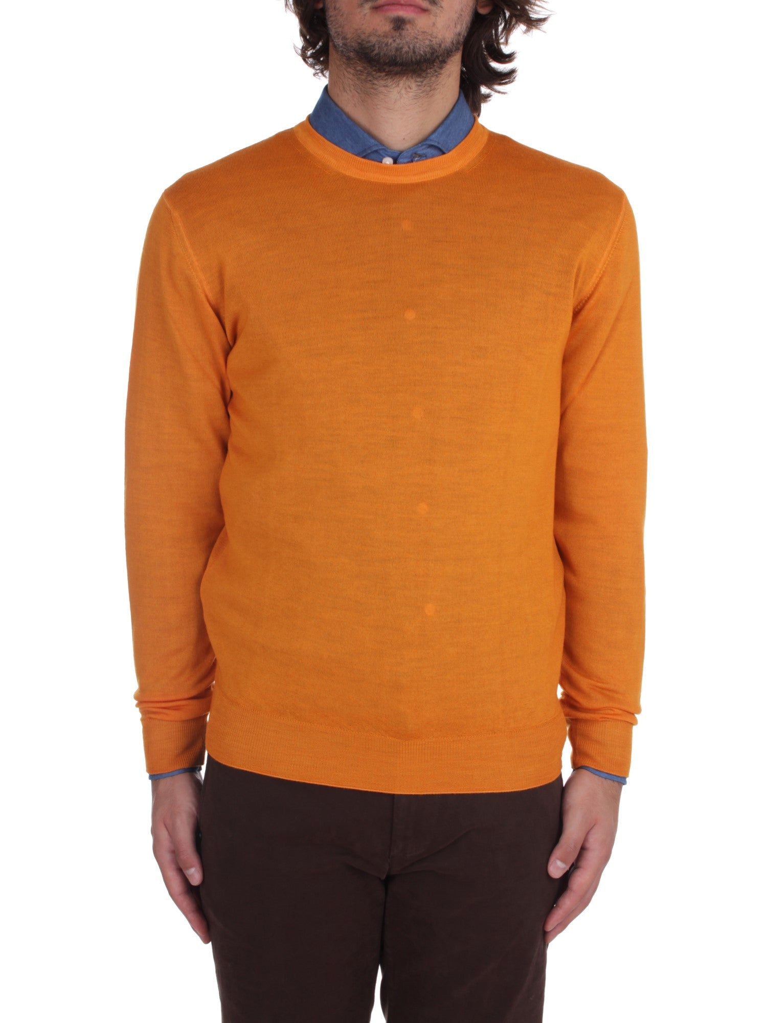 MAGLIA GIROCOLLO FEDELI CASHMERE FAST ARANCIONE 148