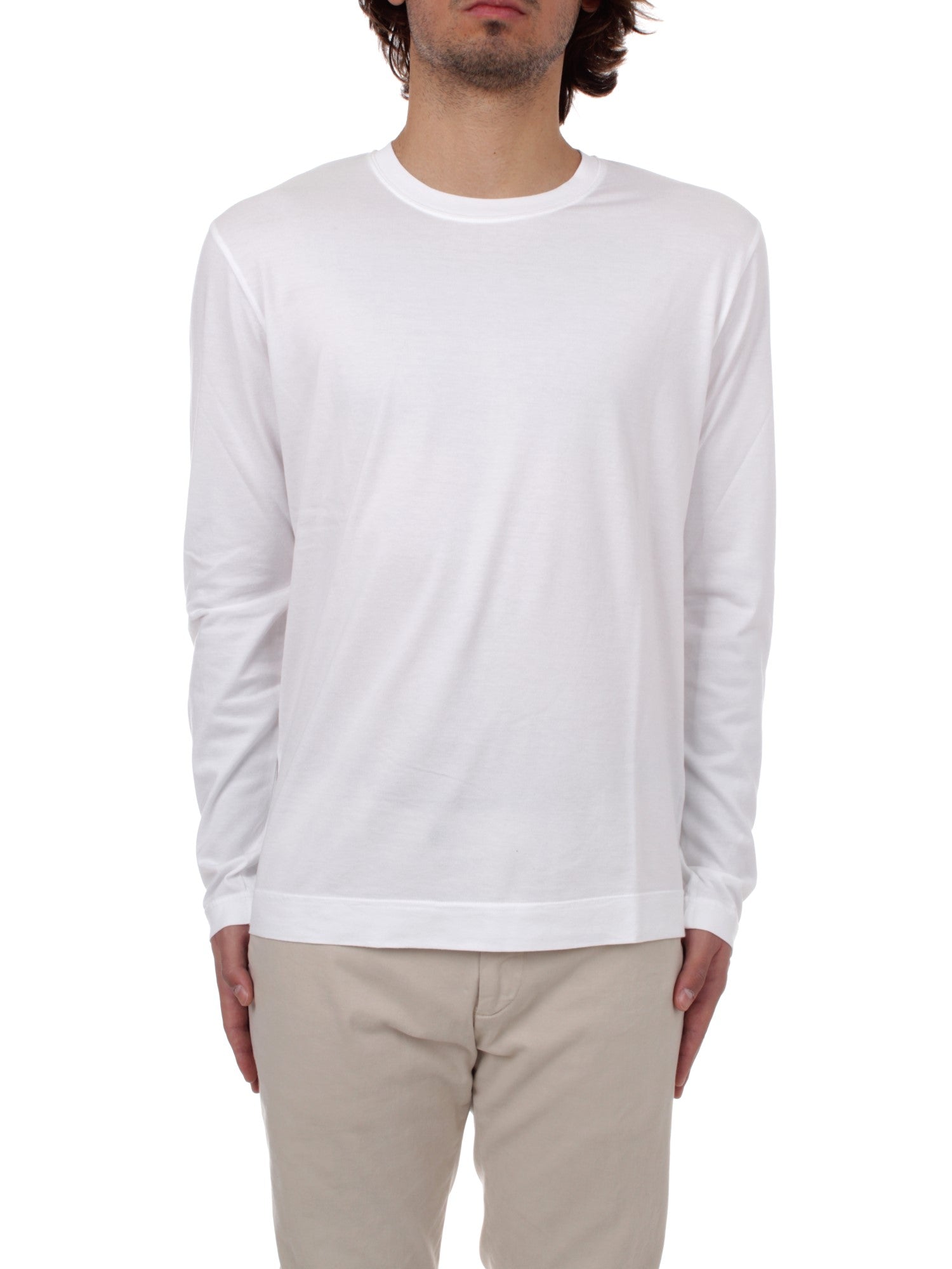 T-SHIRT MANICHE LUNGHE FEDELI CASHMERE BIANCO 41