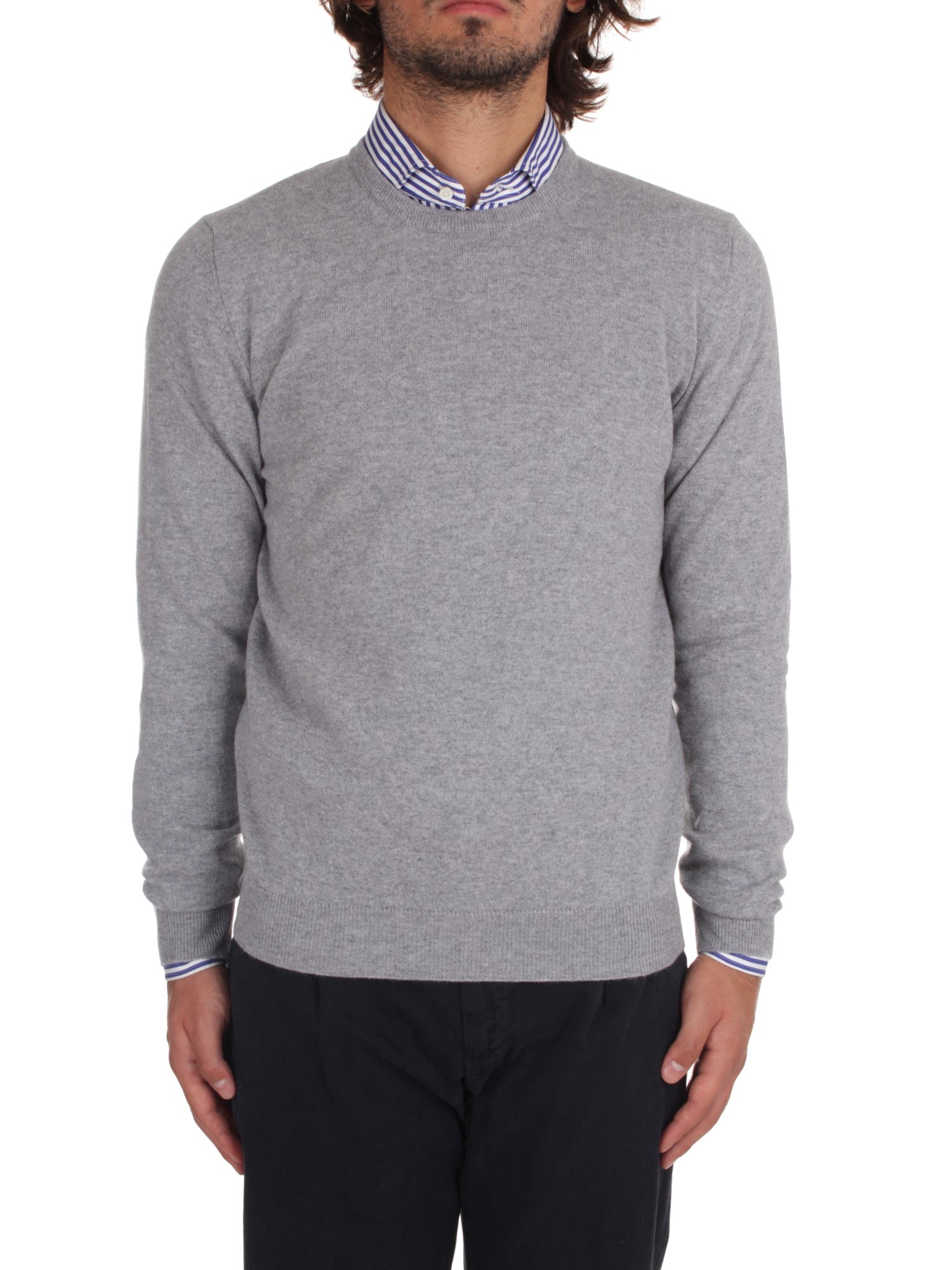 MAGLIA GIROCOLLO FEDELI CASHMERE GREY