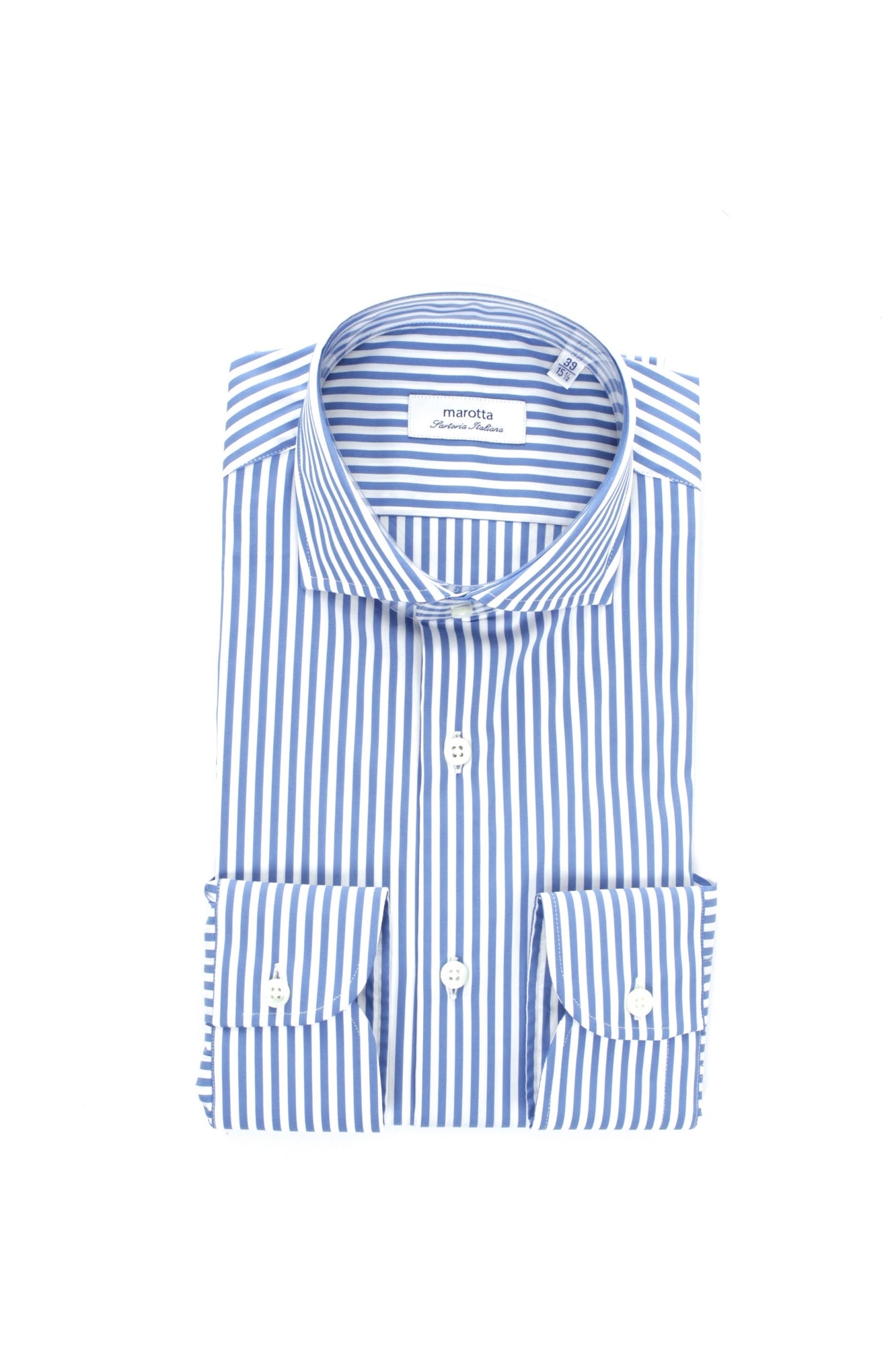 CAMICIA COLLO FRANCESE MAROTTA DAYTONA BIANCO AZZURRO