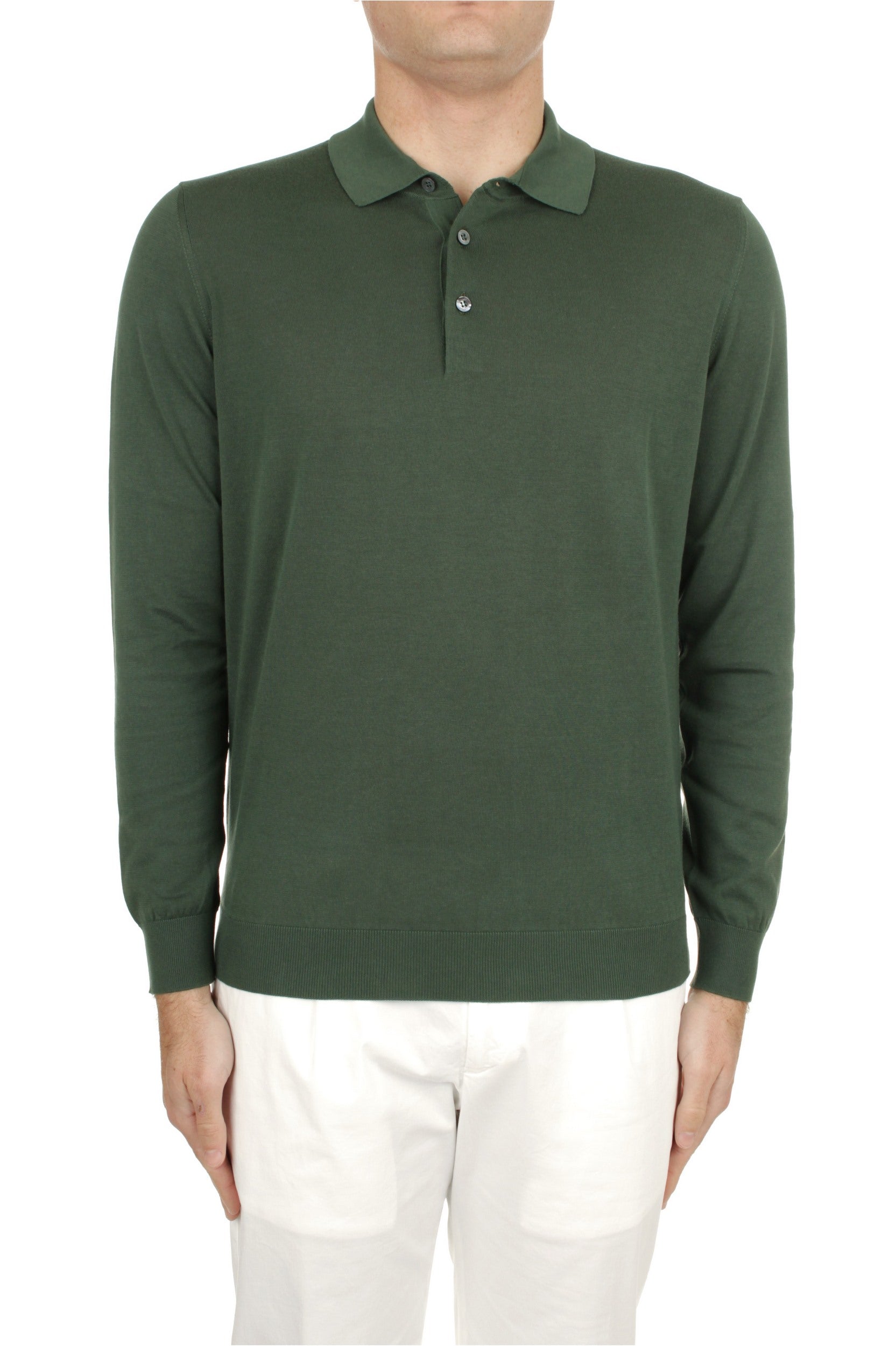 POLO MANICHE LUNGHE DRUMOHR VERDE 473