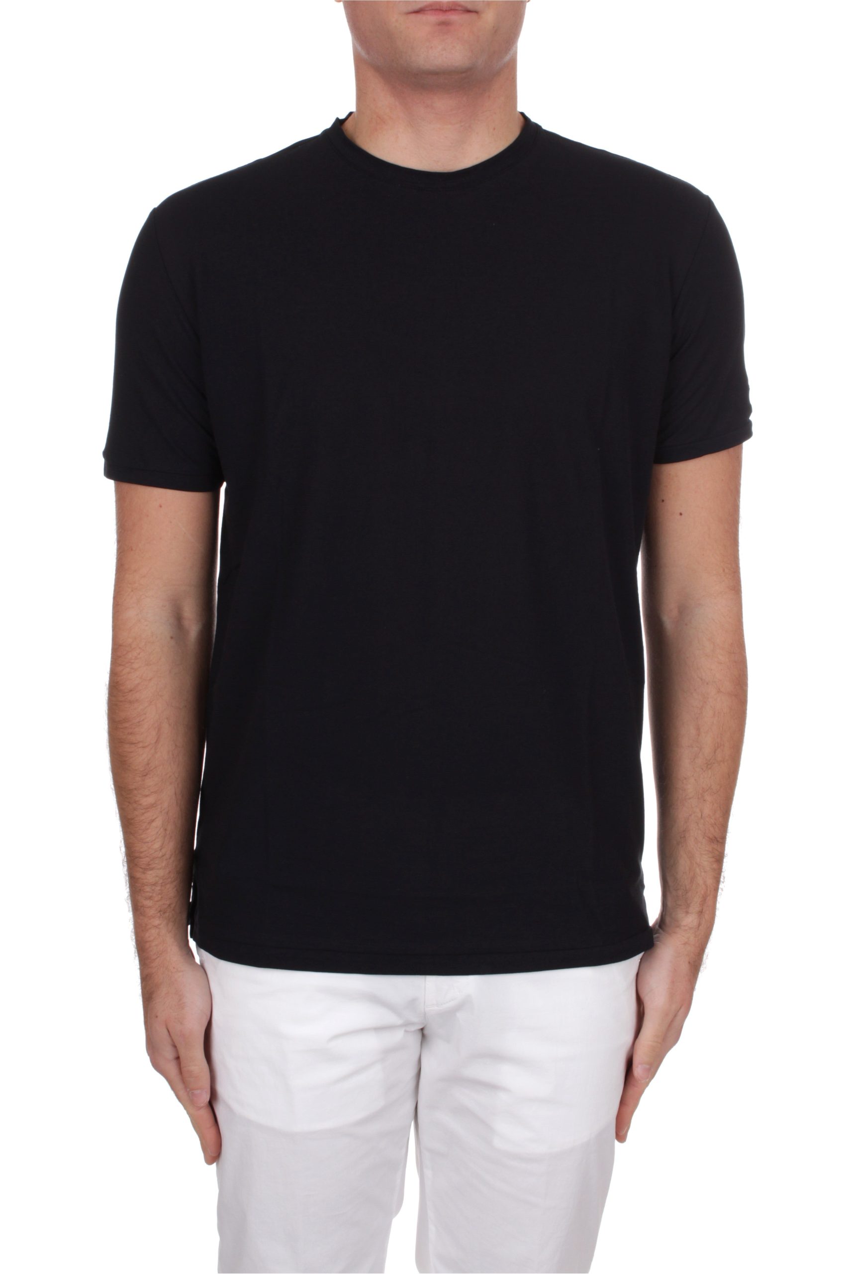 T-SHIRT MANICHE CORTE RRD CREPE BLUE BLACK 60