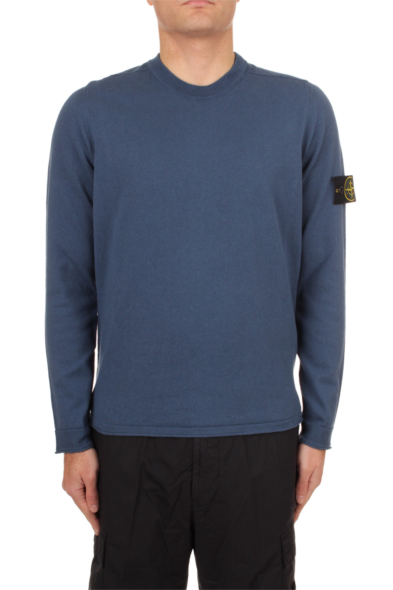 MAGLIA GIROCOLLO STONE ISLAND BLU SCURO V0024