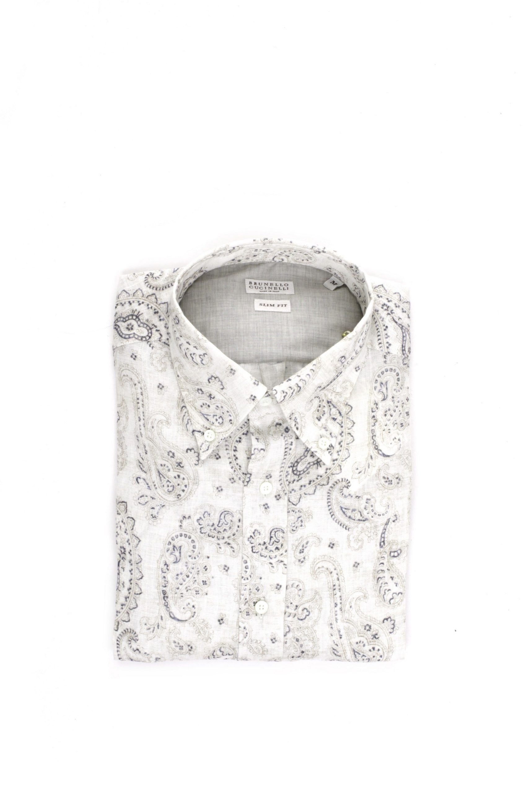 CAMICIA COLLO BOTTON DOWN BRUNELLO CUCINELLI BROWN/PRUSSIA C003