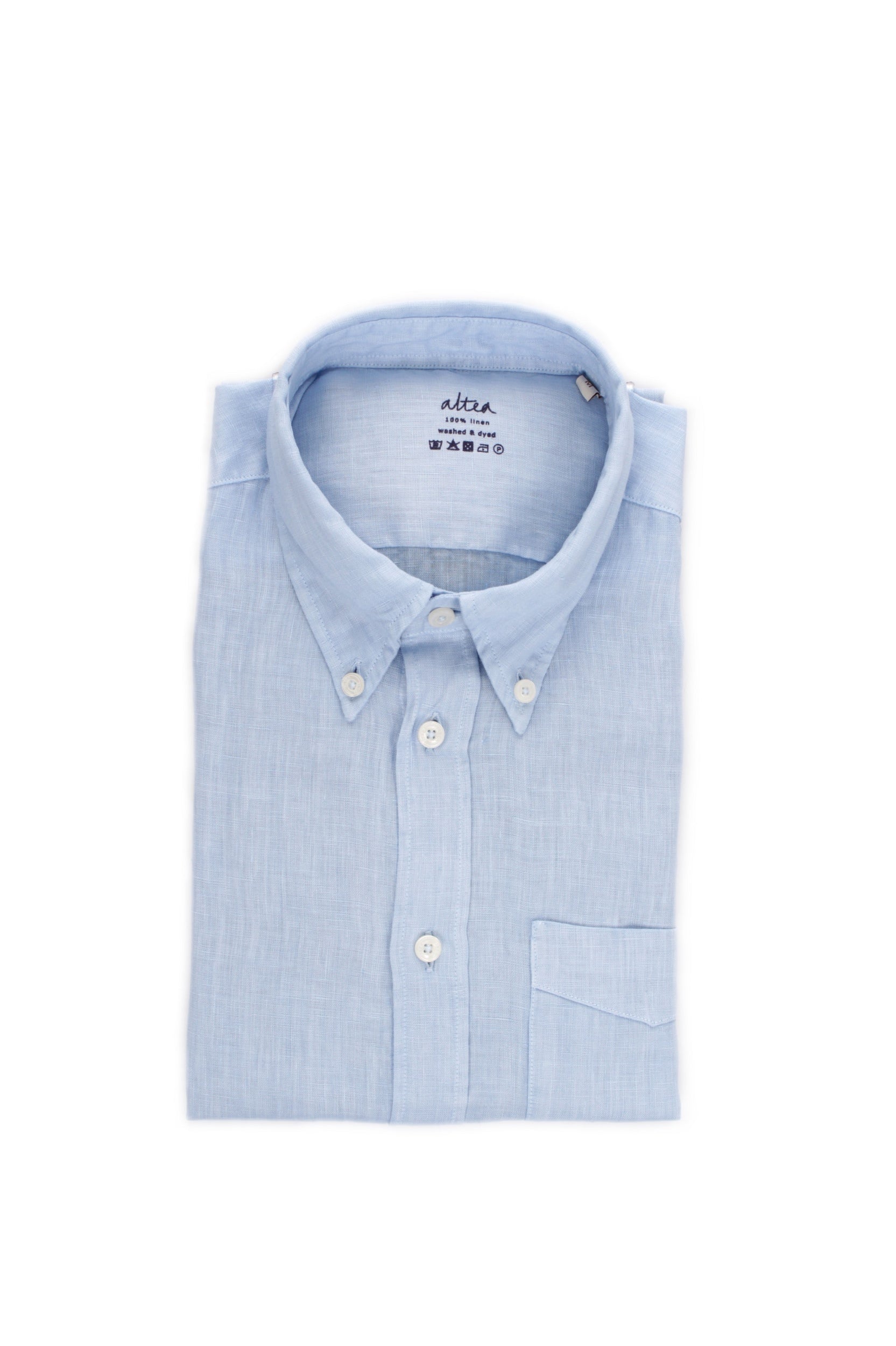 CAMICIA COLLO BUTTON DOWN ALTEA IVY CELESTE 12