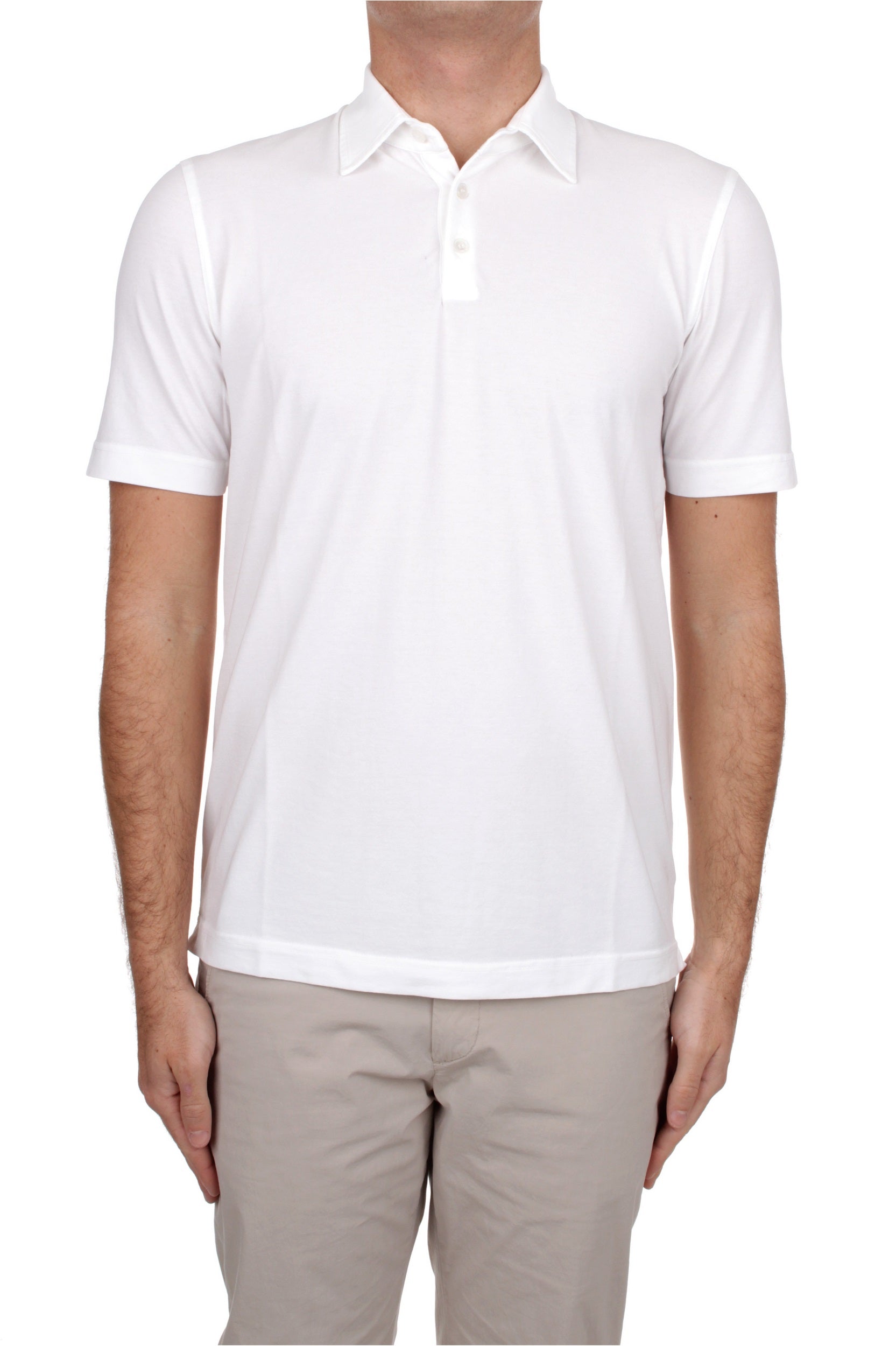 POLO MANICHE CORTE FEDELI CASHMERE ALBY BIANCO 41