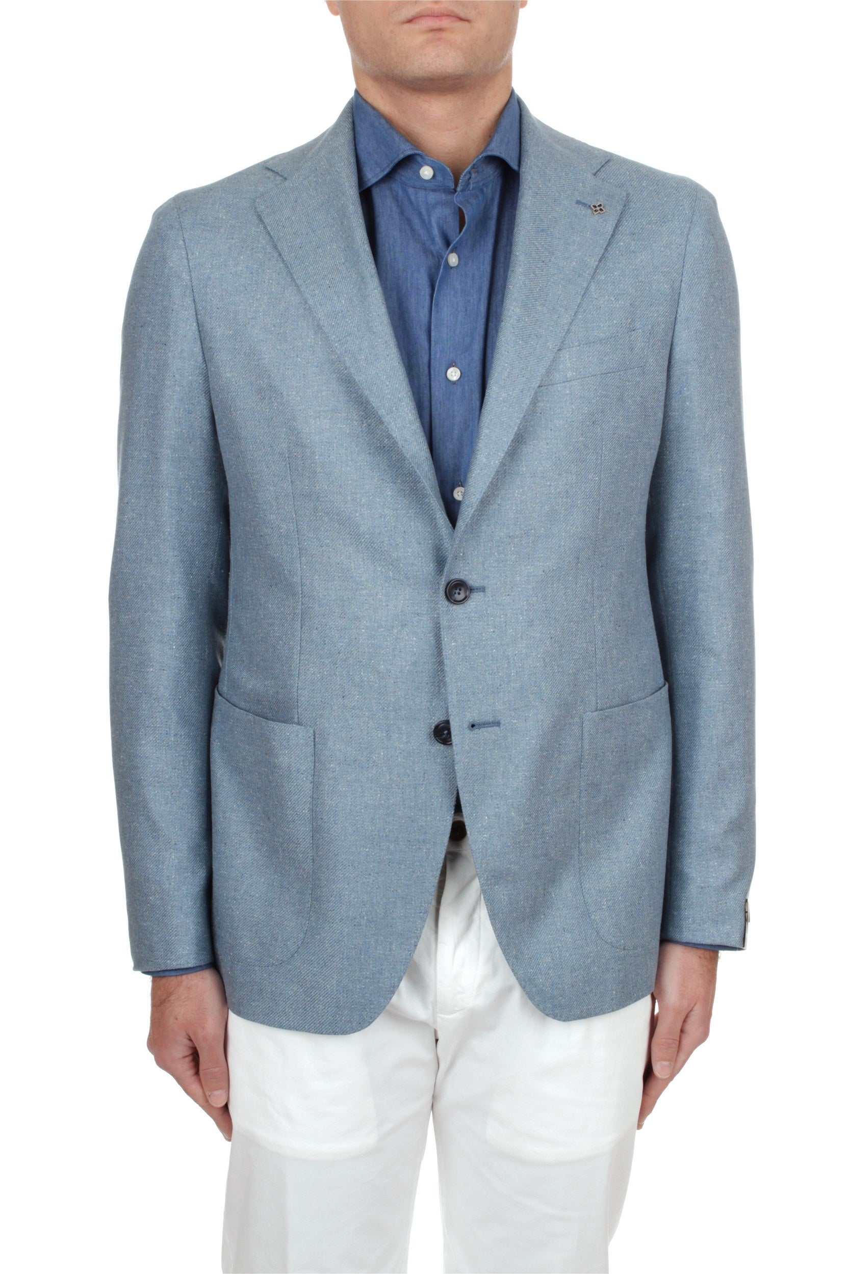 BLAZER MONOPETTO TAGLIATORE AZZURRO I359