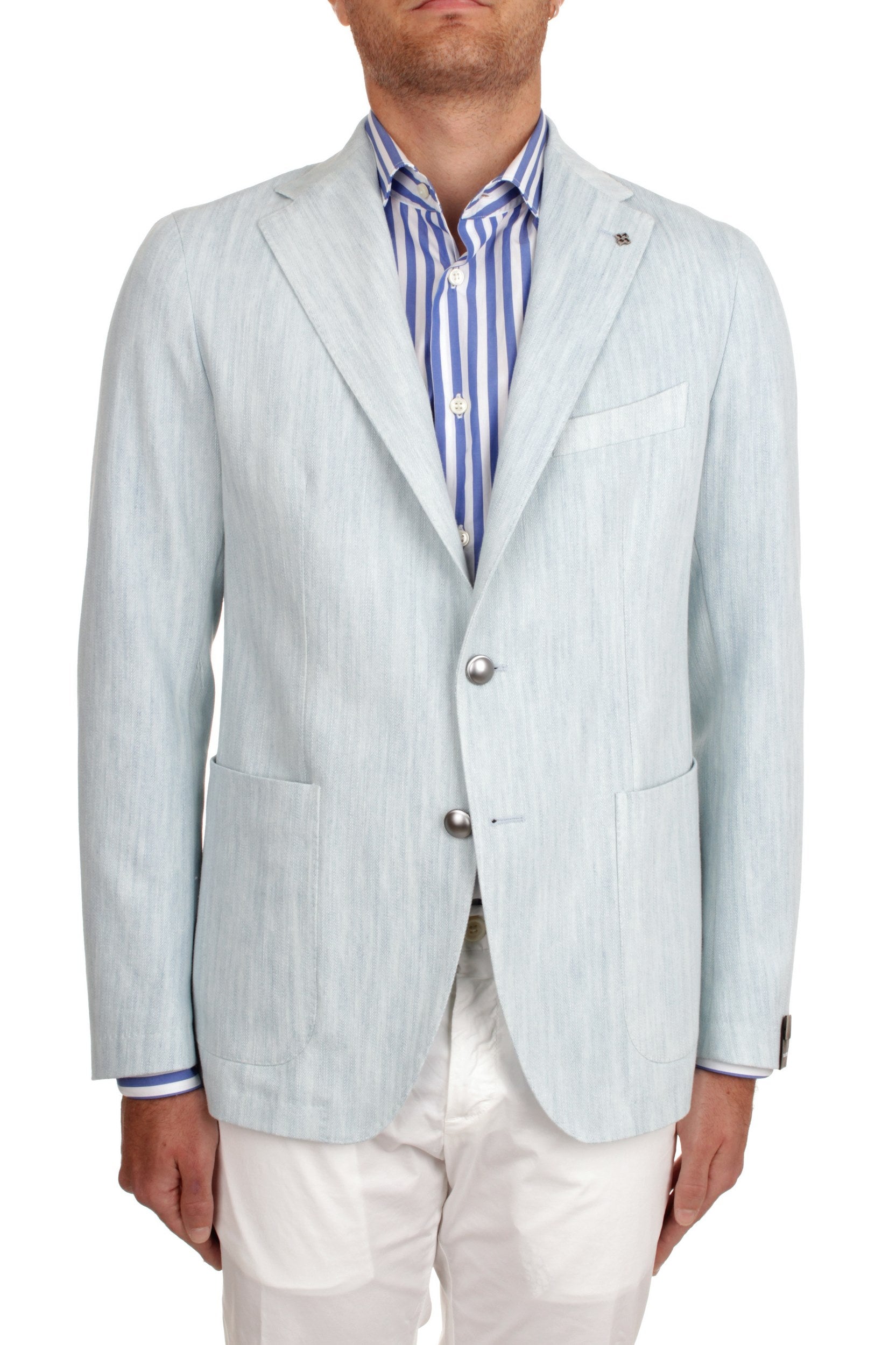 BLAZER MONOPETTO TAGLIATORE AZZURRO I1406