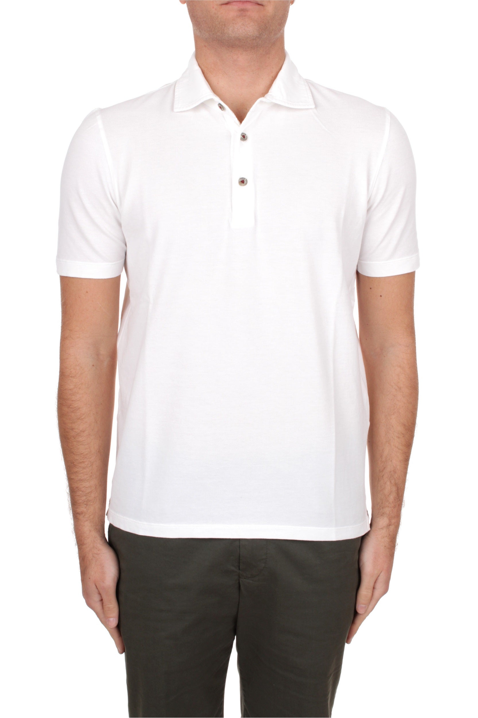 POLO MANICHE CORTE H953 FORTE BIANCO 01