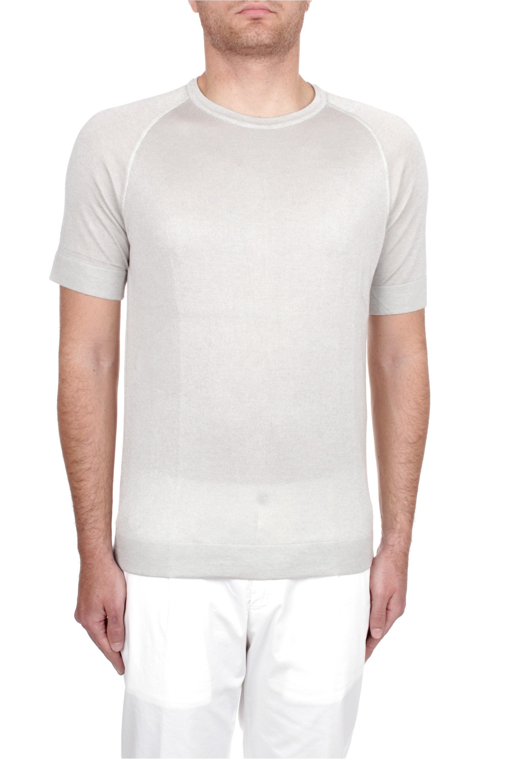 MAGLIA MANICHE CORTE H953 BLU GRIGIO CHIARO 03