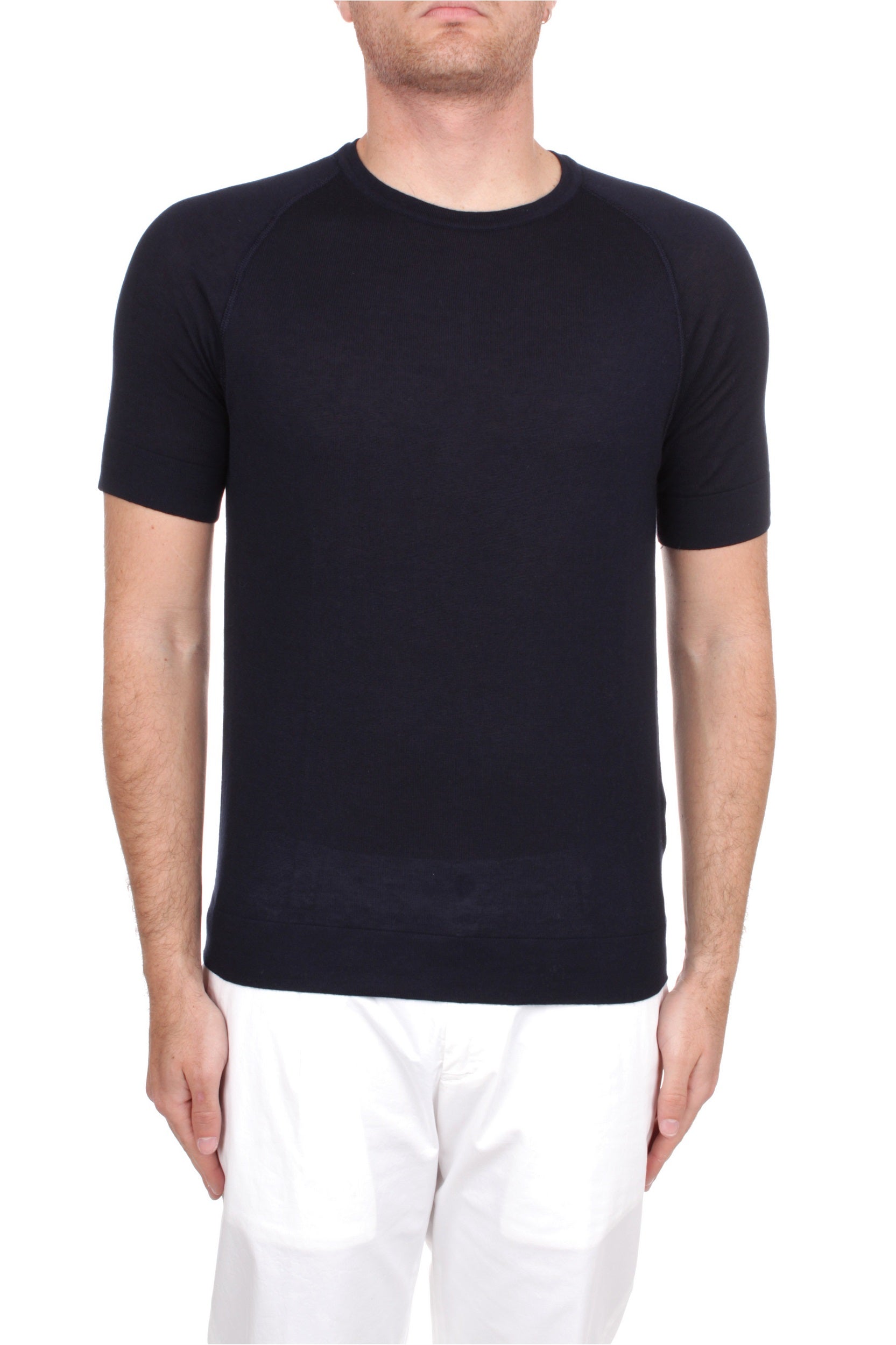 MAGLIA MANICHE CORTE H953 BLU BLU 90