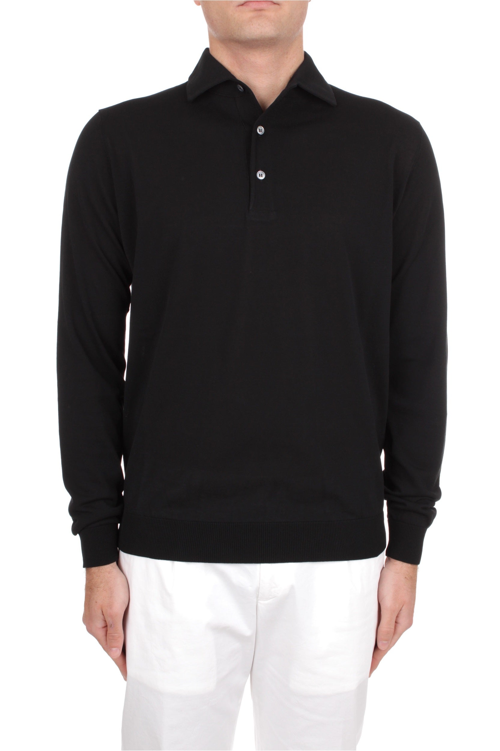 POLO MANICHE LUNGHE ARROWS NERO 990