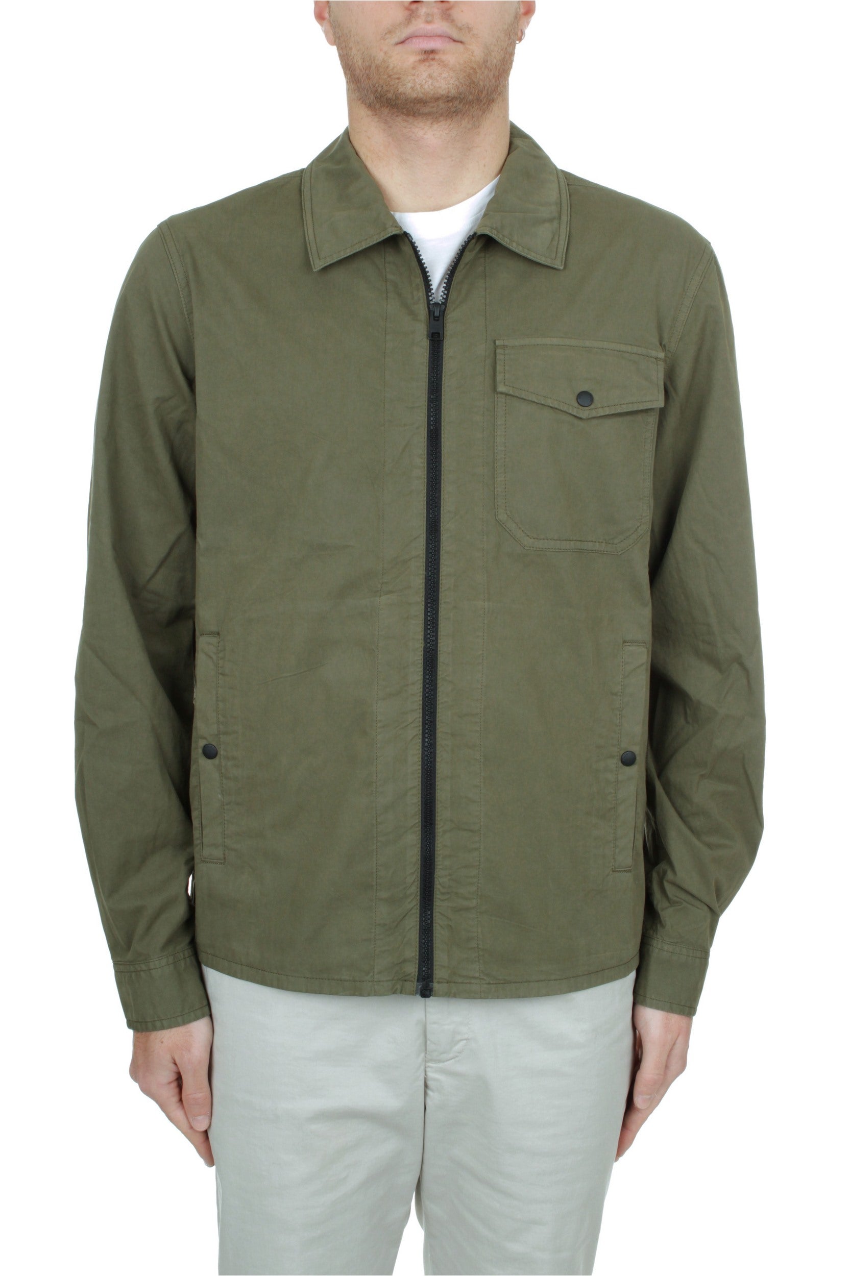 OVERSHIRT WOOLRICH GABARDINE LAKE OLIVE 6178