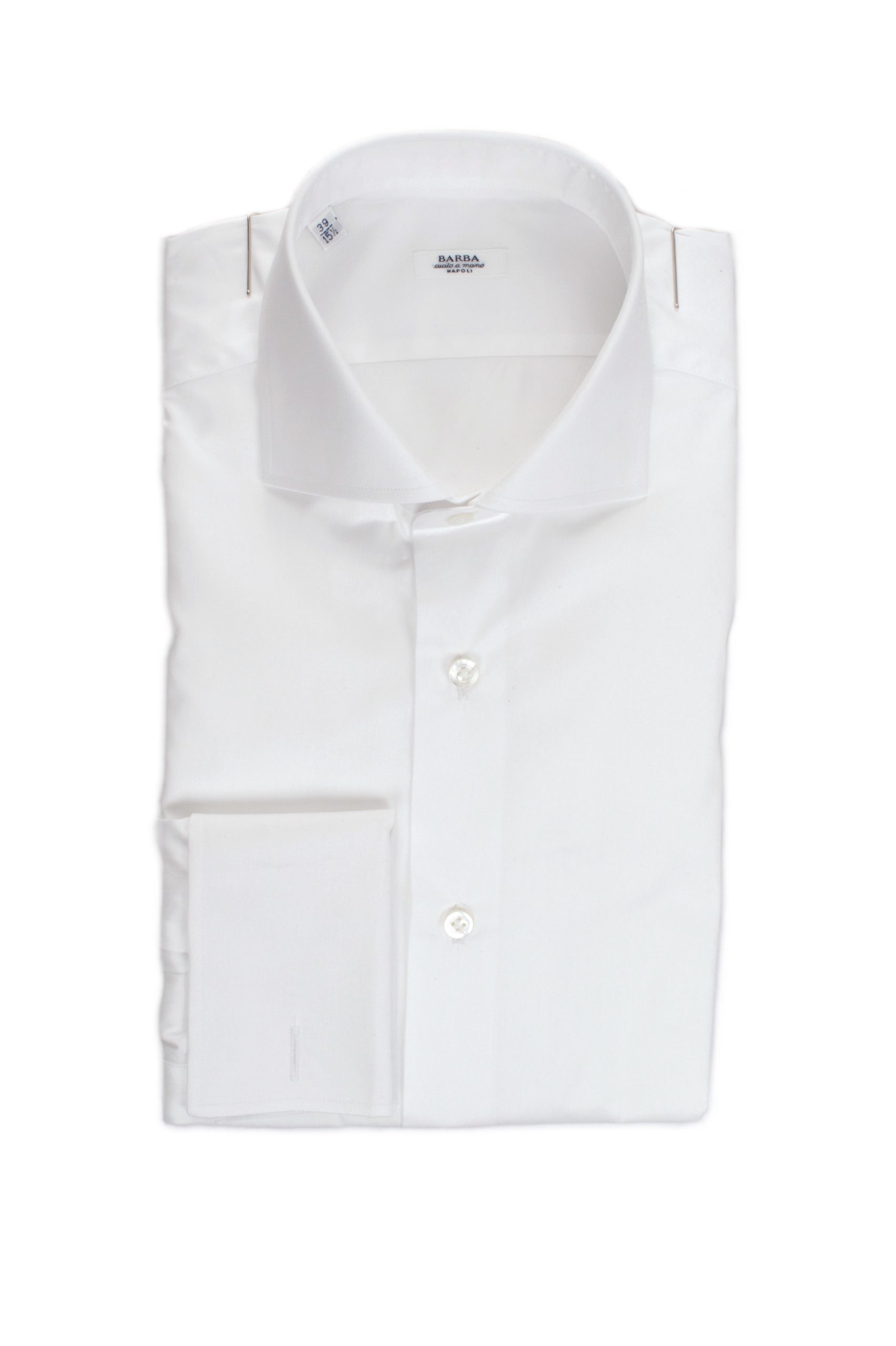 CAMICIA COLLO FRANCESE BARBA POLSO GEMELLI BIANCO 1