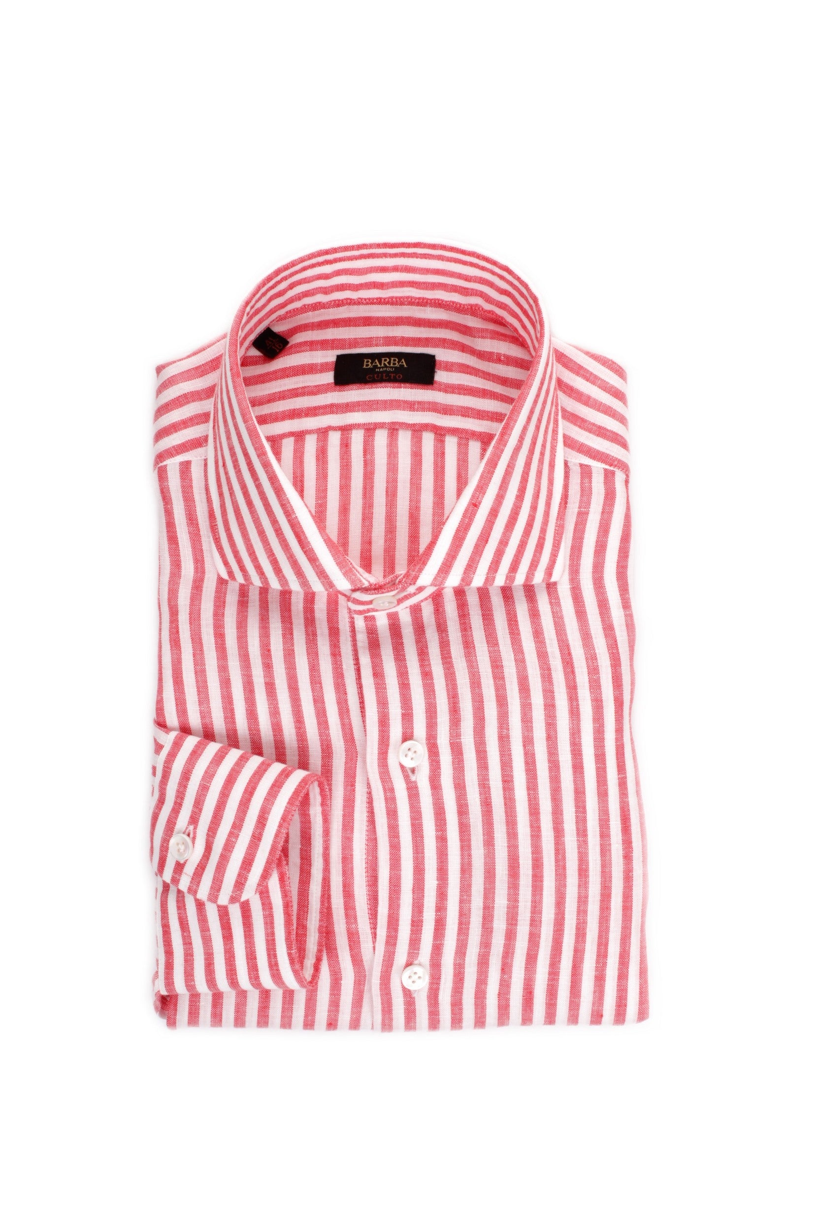 CAMICIA COLLO FRANCESE BARBA CULTO RIGHE BIANCO CORALLO 5