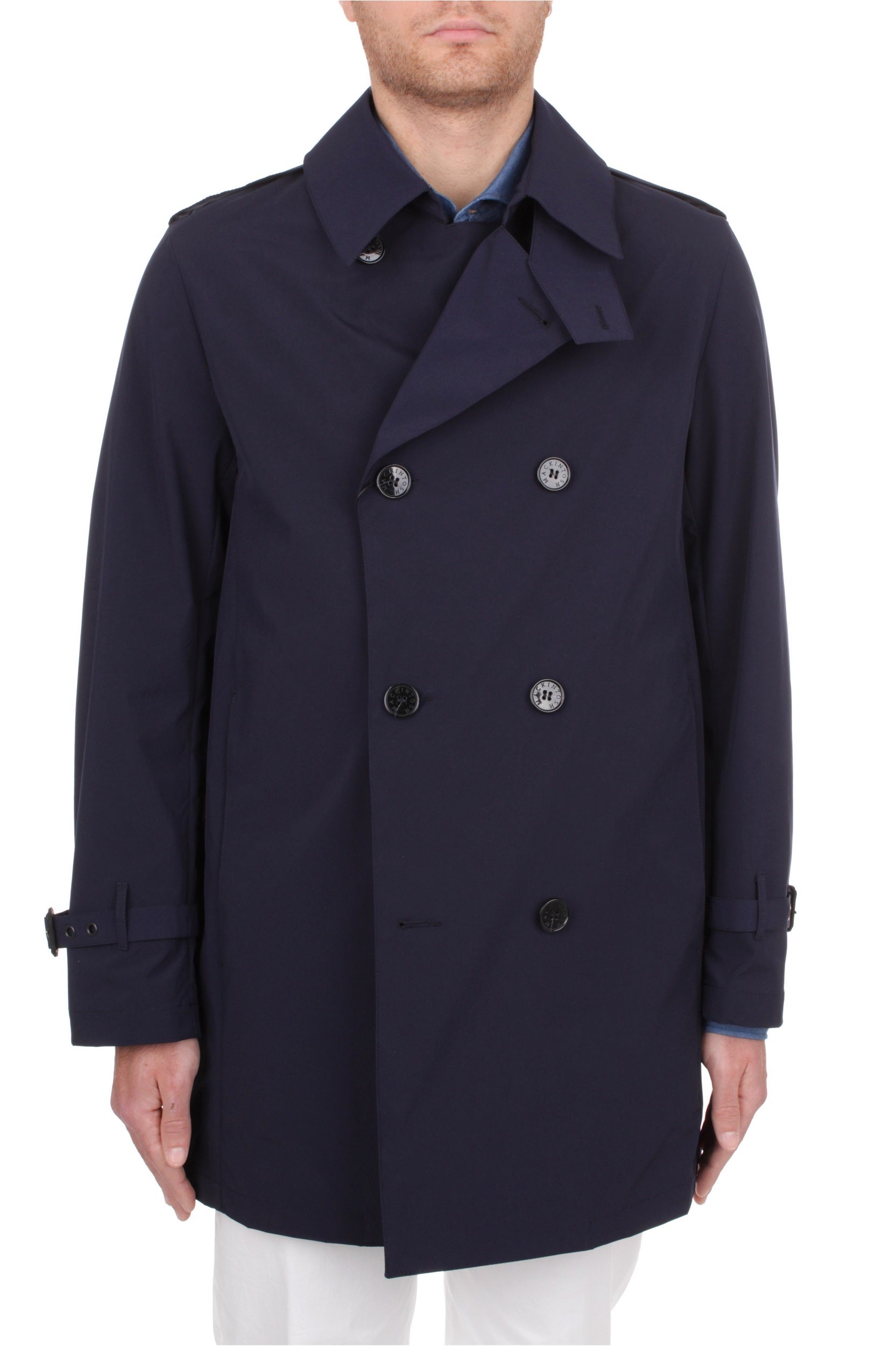 IMPERMEABILE DOPPIOPETTO MACKINTOSH KINGS DB NAVY