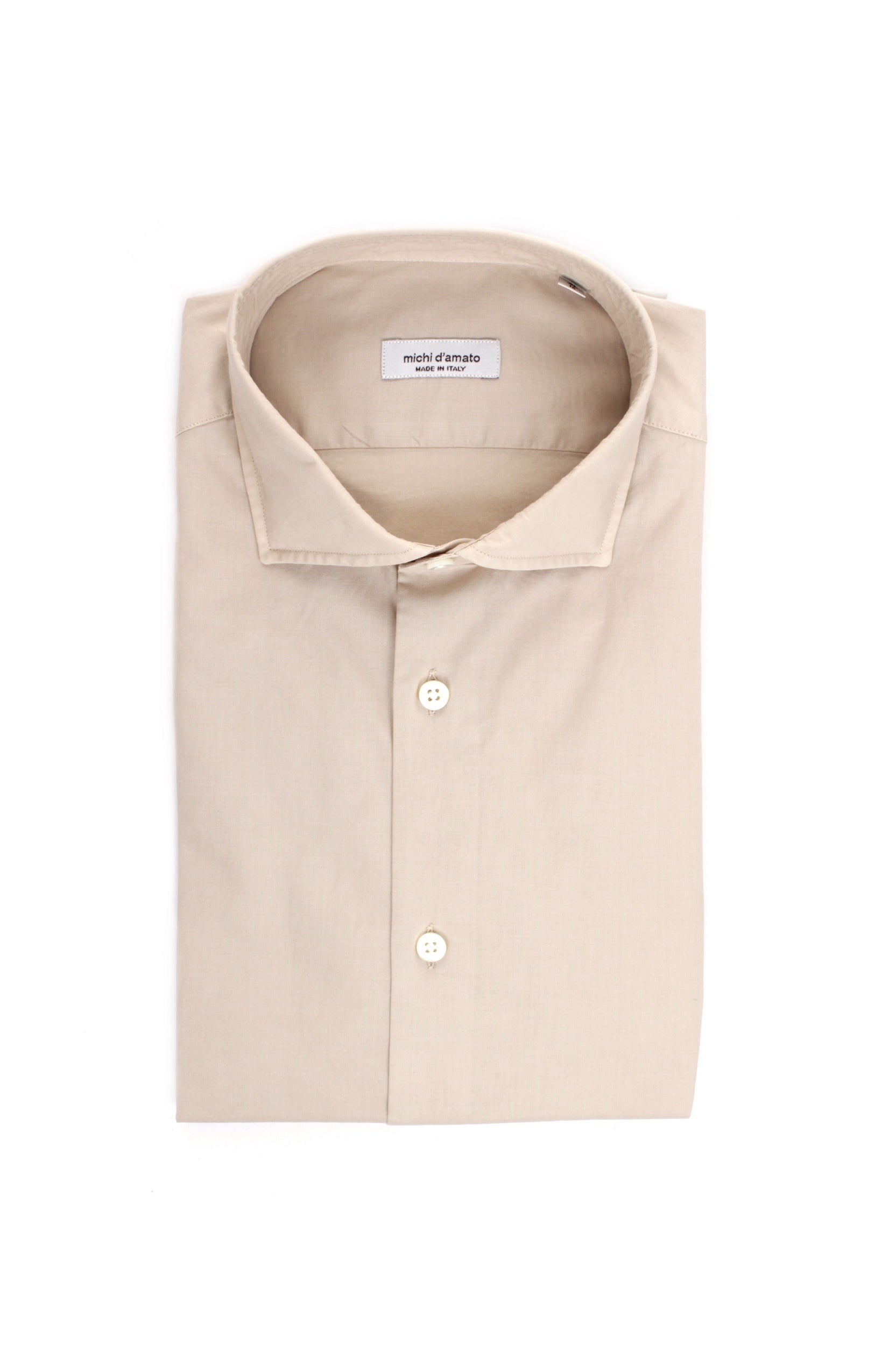 CAMICIA COLLO FRANCESE MICHI D'AMATO DARREN BEIGE 01