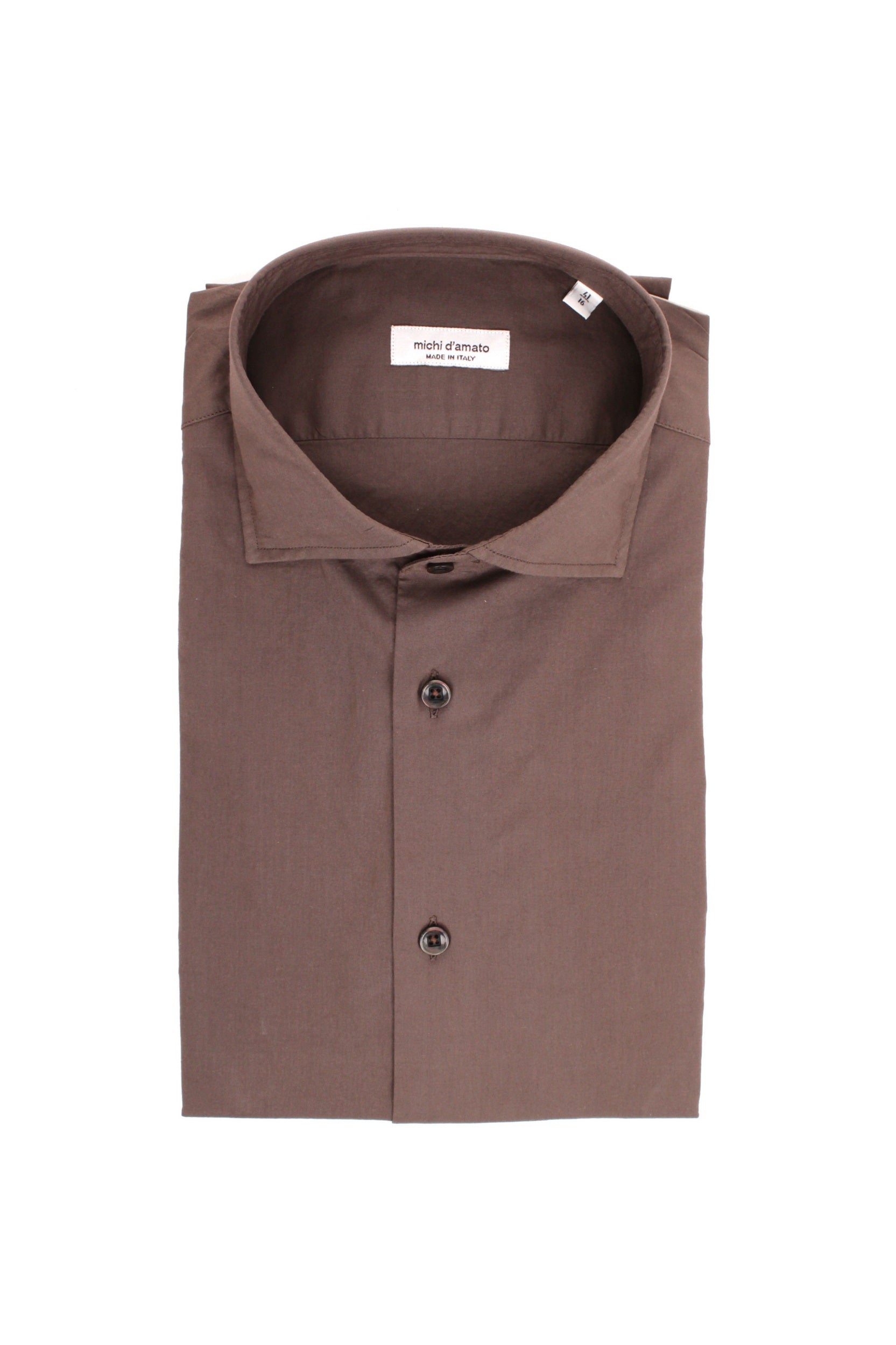 CAMICIA COLLO FRANCESE MICHI D'AMATO DARREN MARRONE 05