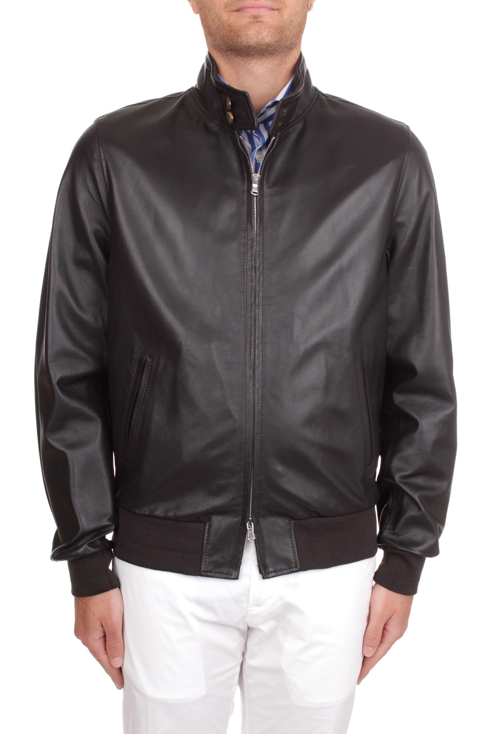 GIUBBINO IN PELLE SFODERATO BROOS YUMA COFFEE