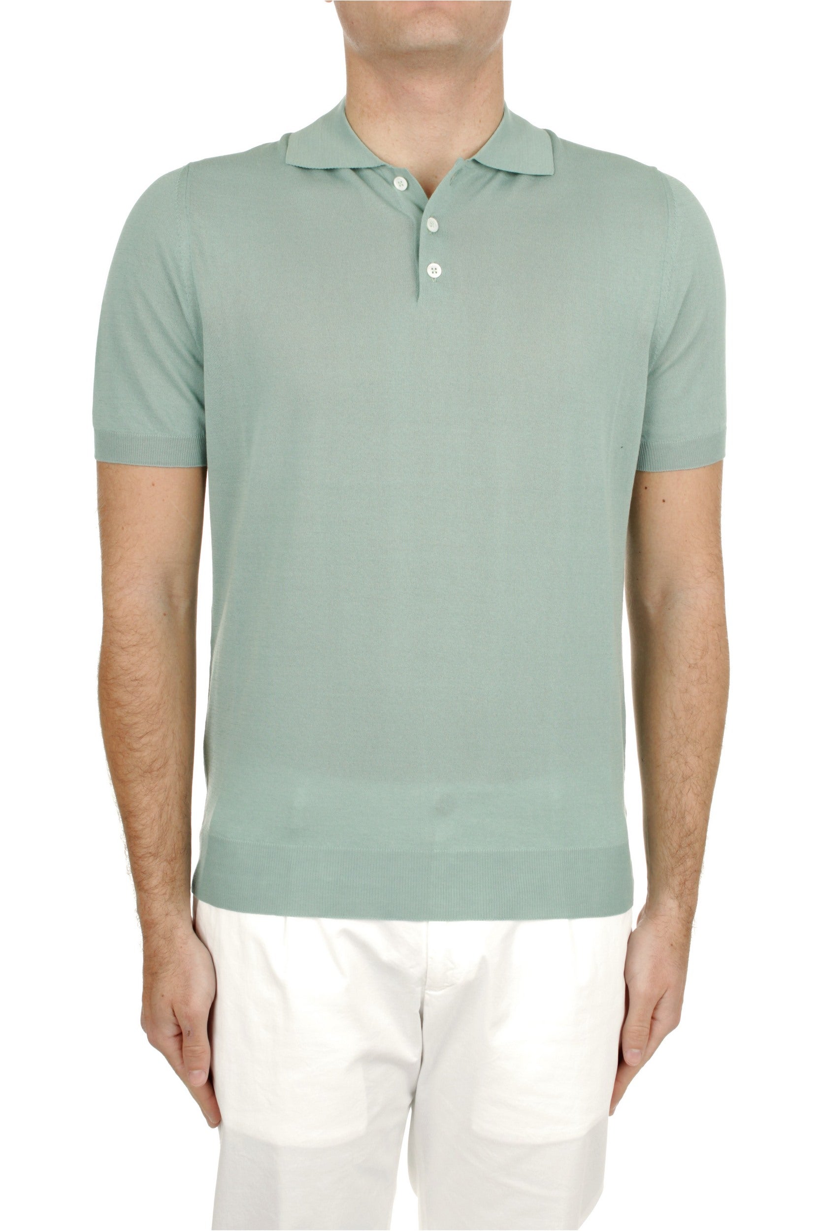 POLO MANICHE CORTE HINDUSTRIE G.18 SAGE GREEN