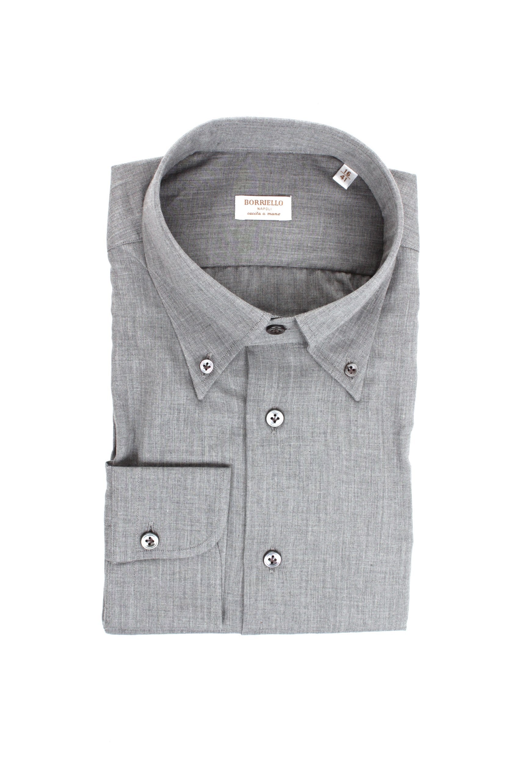 CAMICIA COLLO BUTTON DOWN BORRIELLO GRIGIO 5