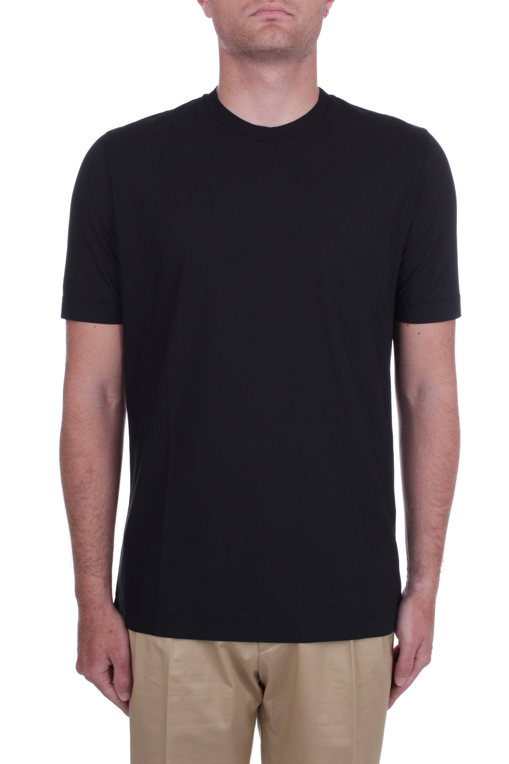 T-SHIRT MANICHE CORTE H953 NERO 08