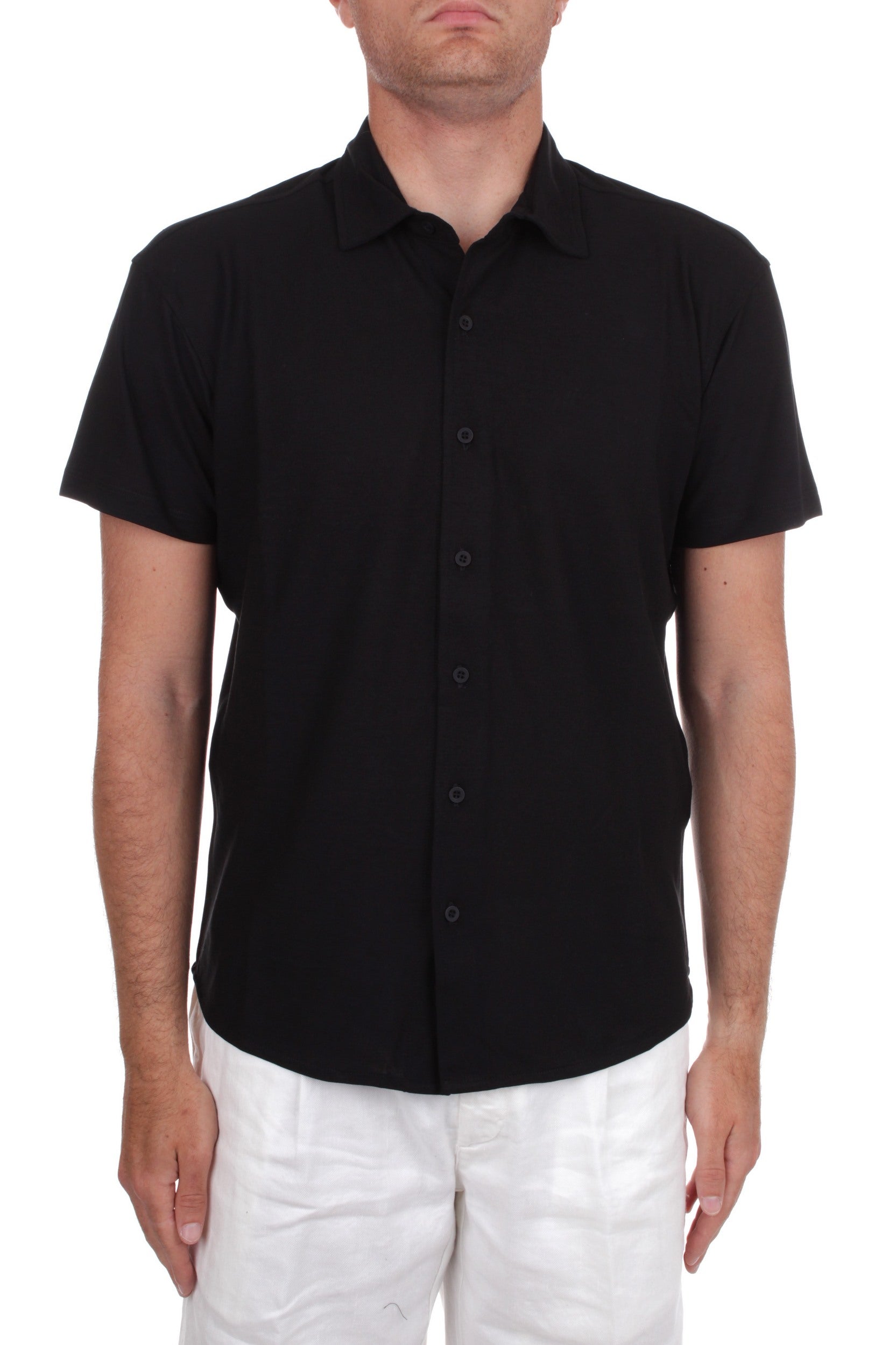 POLO CAMICIA MANICHE CORTE SANVITO NERO