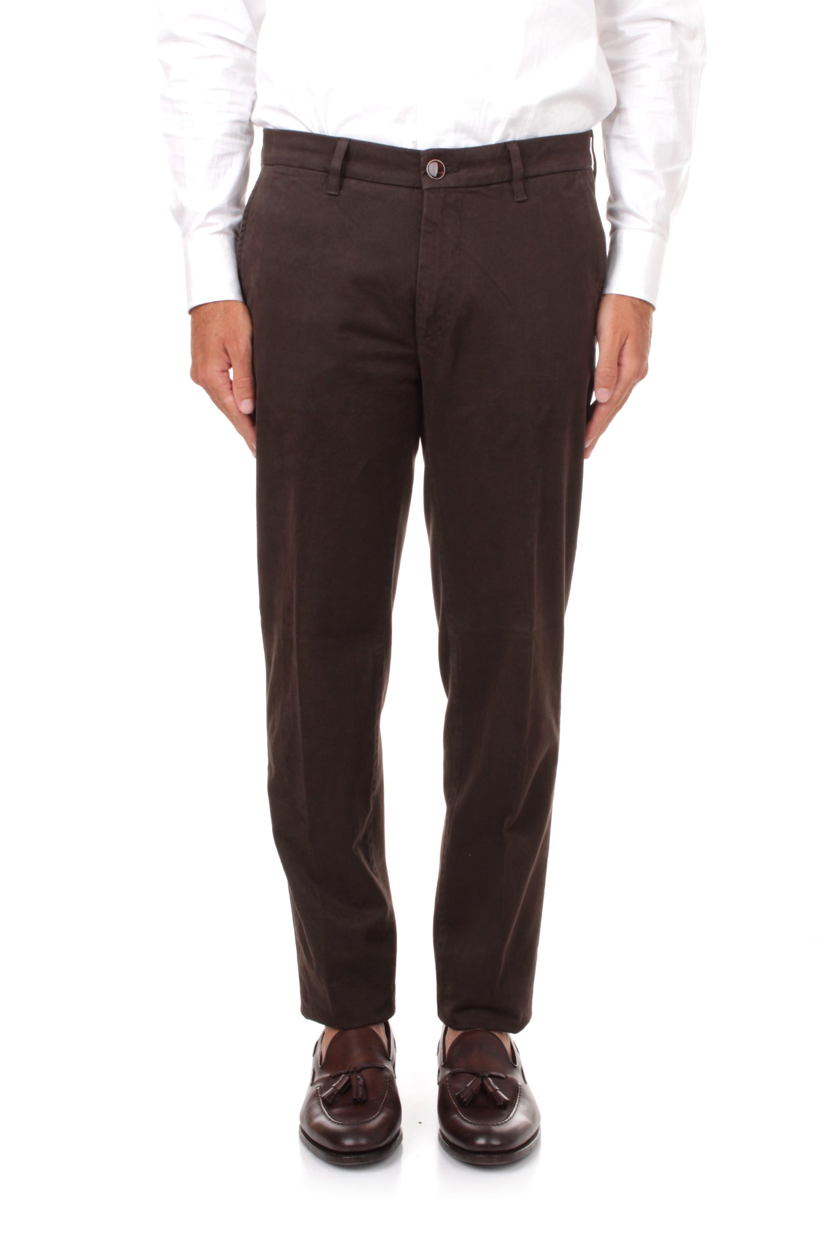 PANTALONI CHINO UOMO RE-HASH MUCHA CORE MARRONE