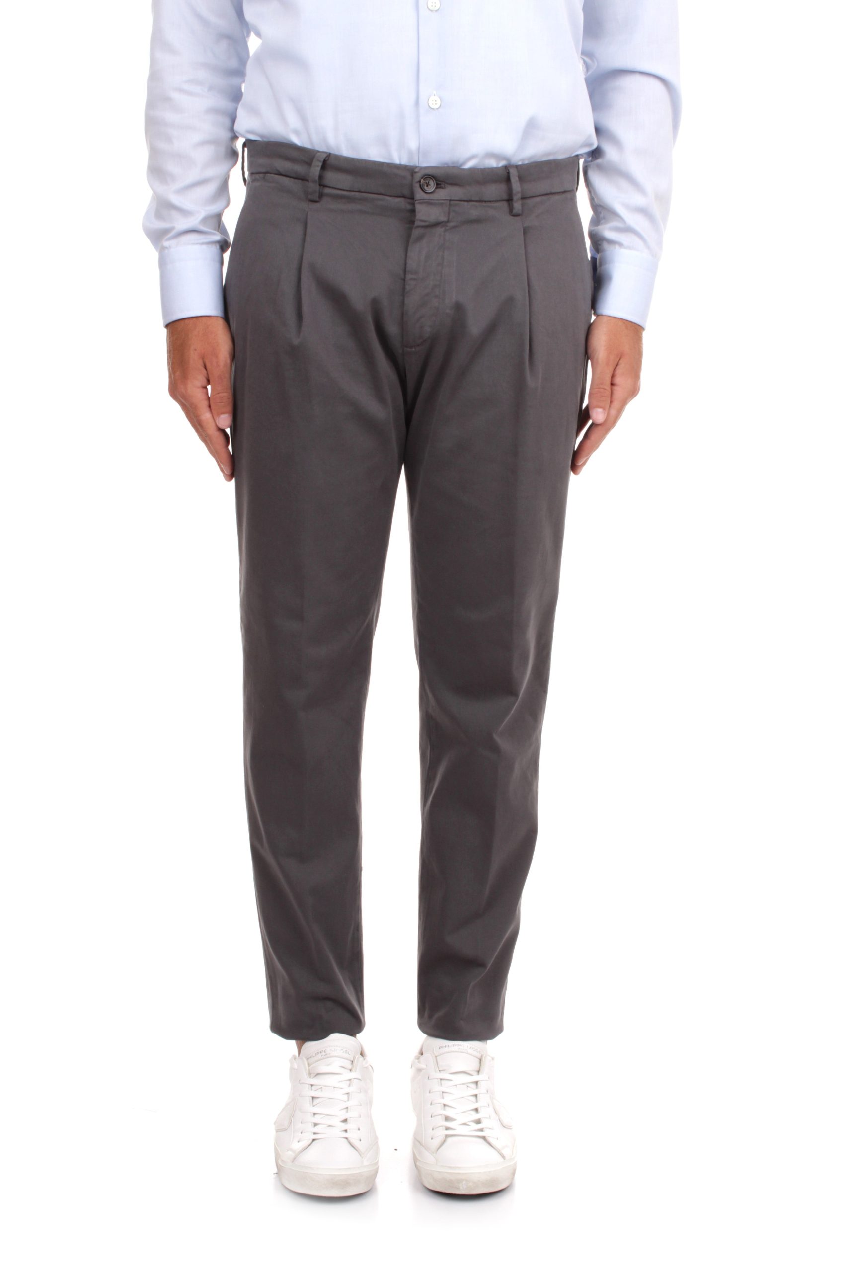 PANTALONI CHINO BRIGLIA TIBERIO GRIGIO MEDIO 70